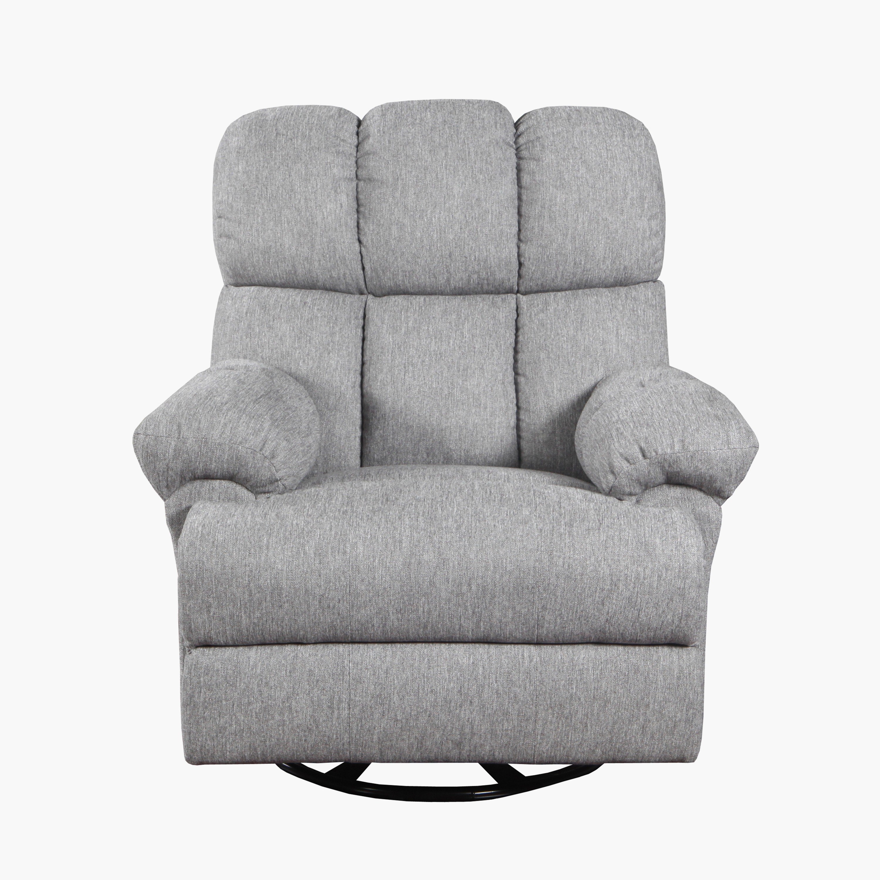 Billow Electric Swivel and Glider Fabric Arm Recliner-hbxfurniture-sofasandarmchairs-reclinersofas-image-2