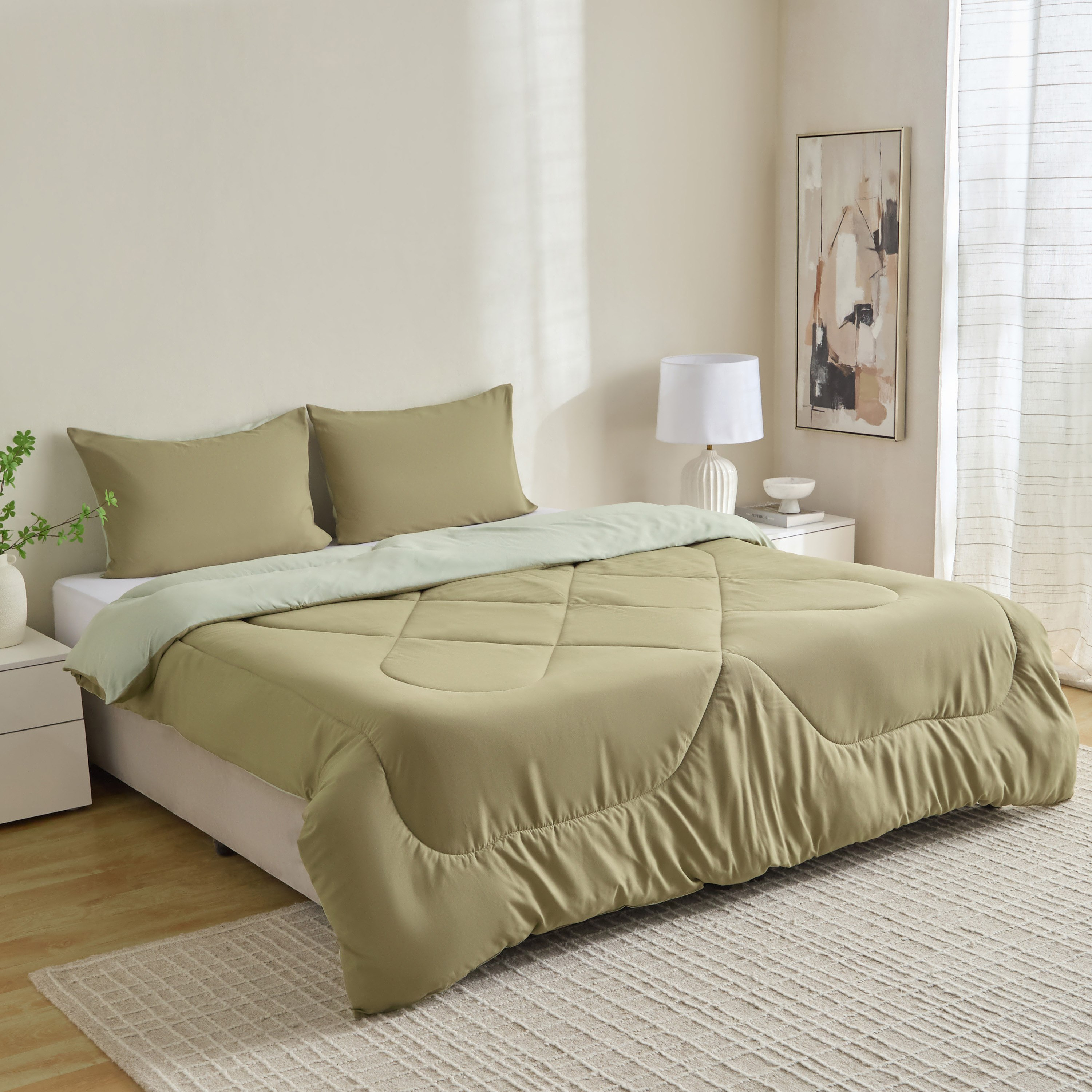 Derby Reversible Microfibre 3-Piece Super King Comforter Set - 240x240 cm-hbxhomeware-hbxbedroom-image-8