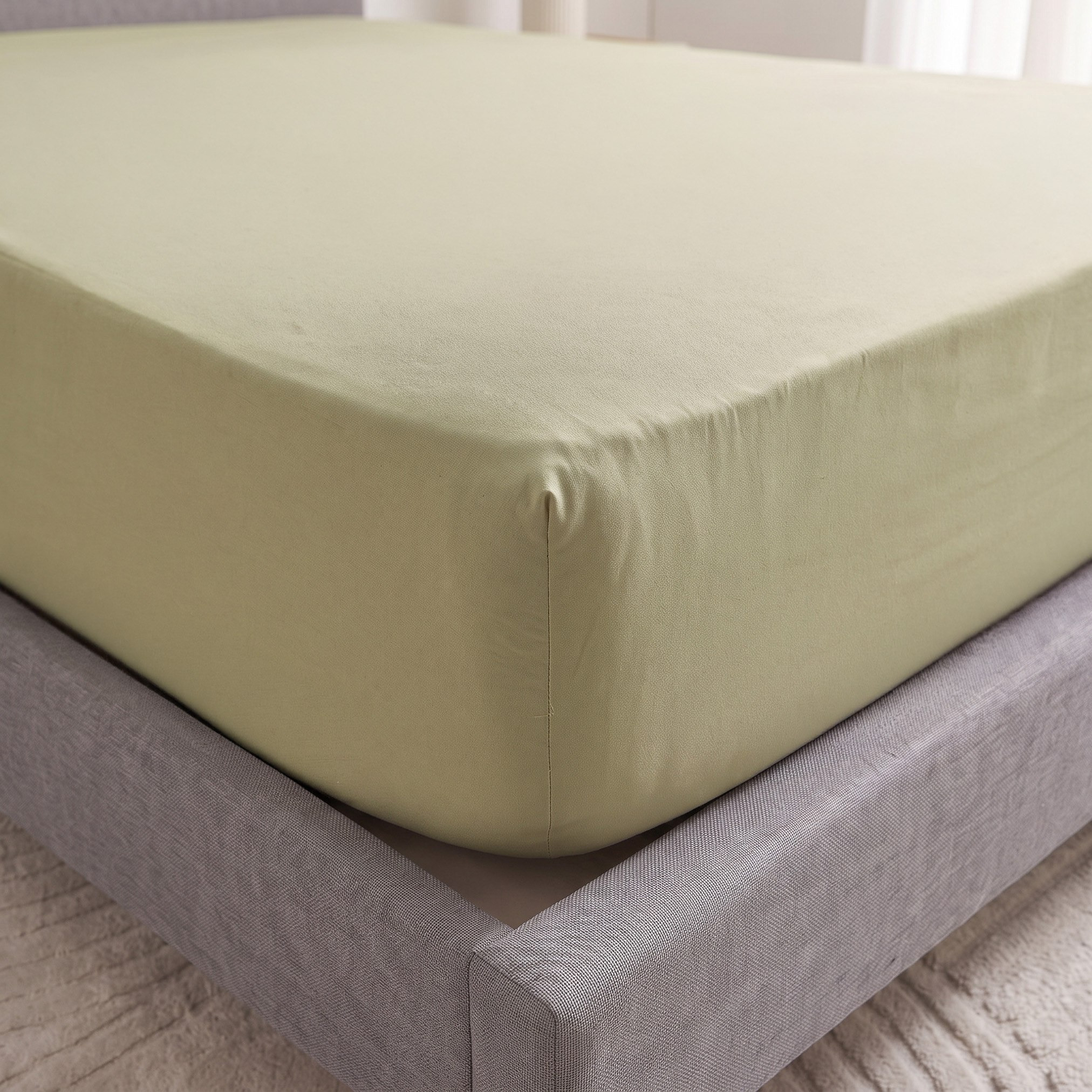 Derby Solid Microfiber Twin Fitted Sheet - 120x200+25 cm-hbxhomeware-hbxkidsandyouth-image-4