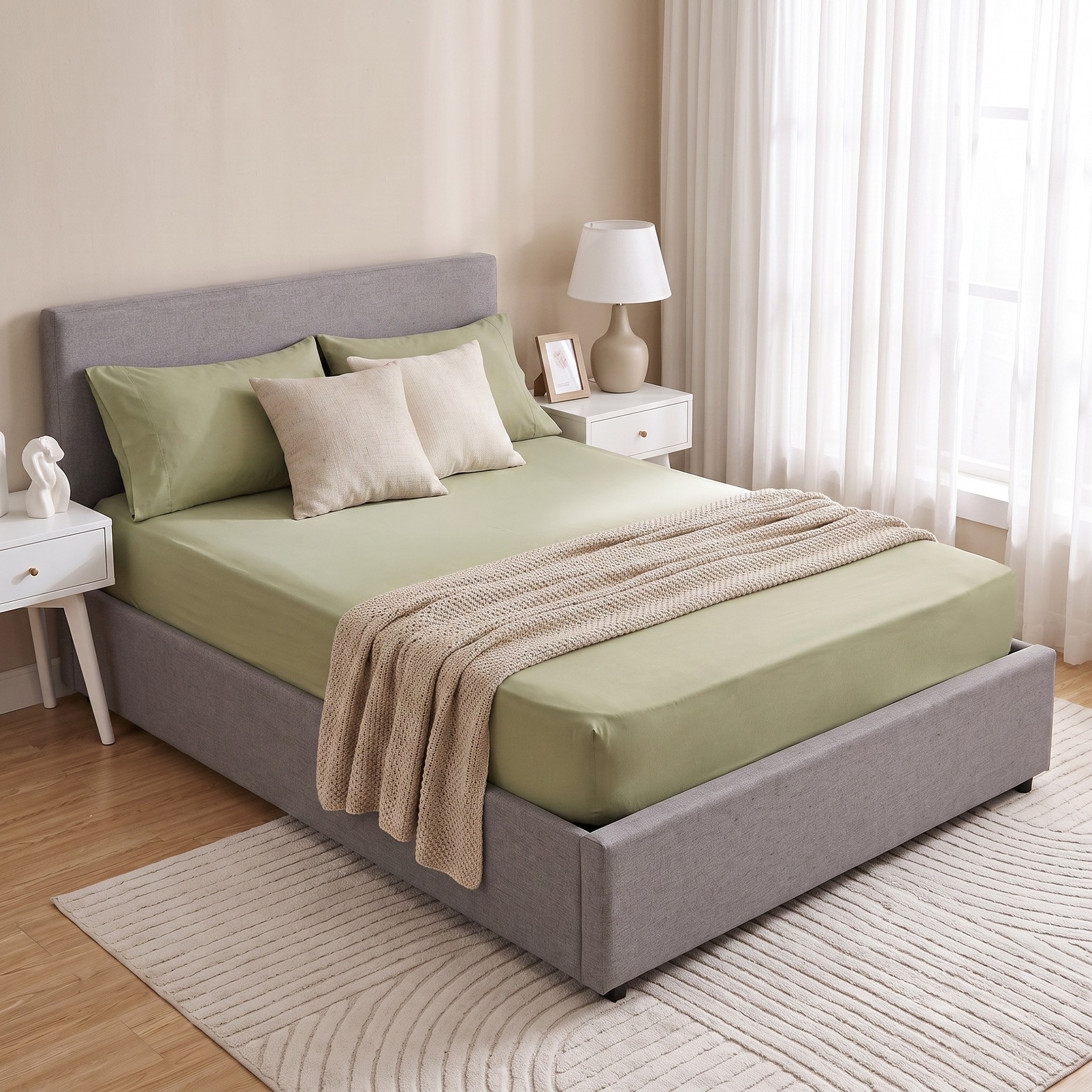 Derby Solid Microfiber Twin Fitted Sheet - 120x200+25 cm-hbxhomeware-hbxkidsandyouth-image-7