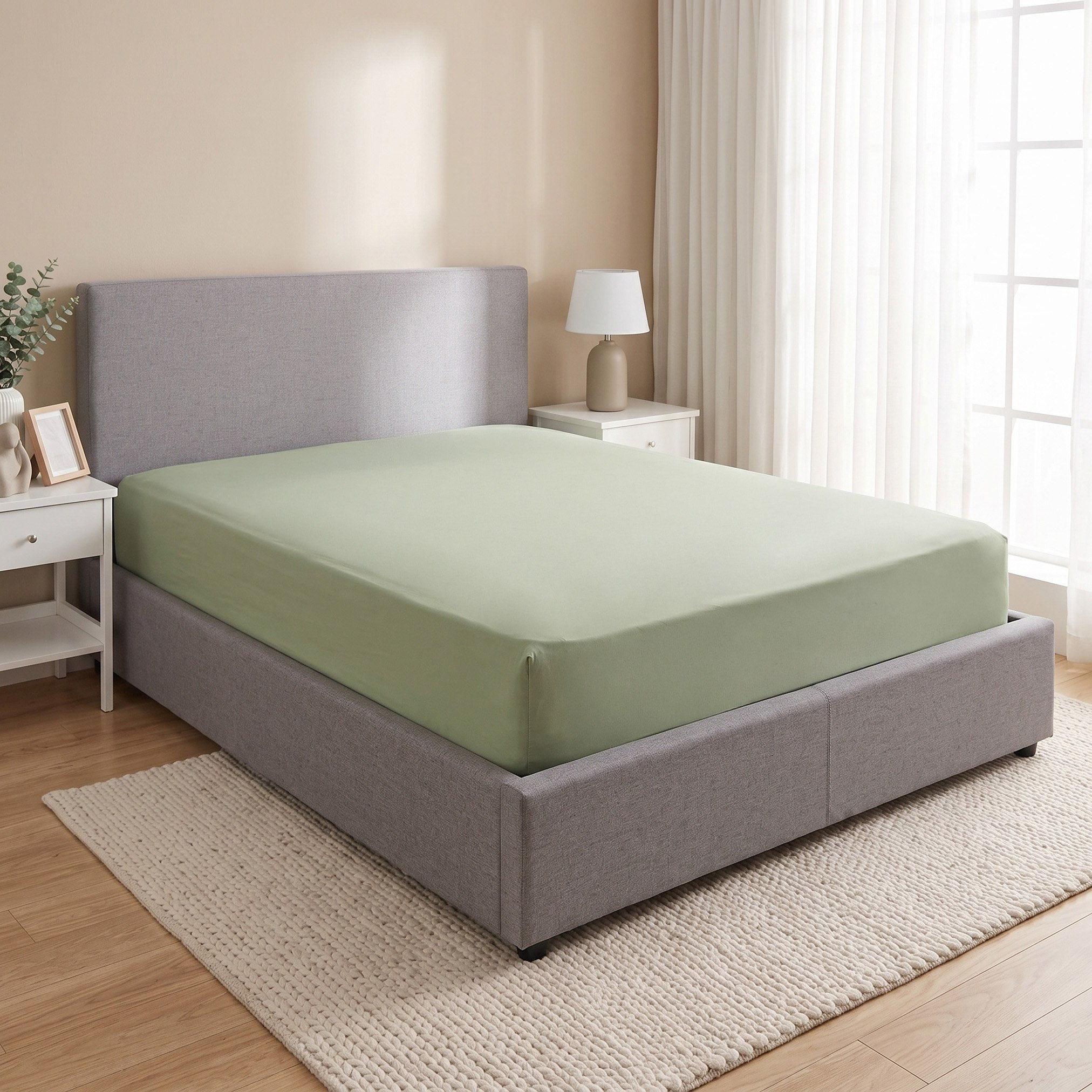 Derby Solid Microfiber Twin Fitted Sheet - 120x200+25 cm-hbxhomeware-hbxkidsandyouth-image-2