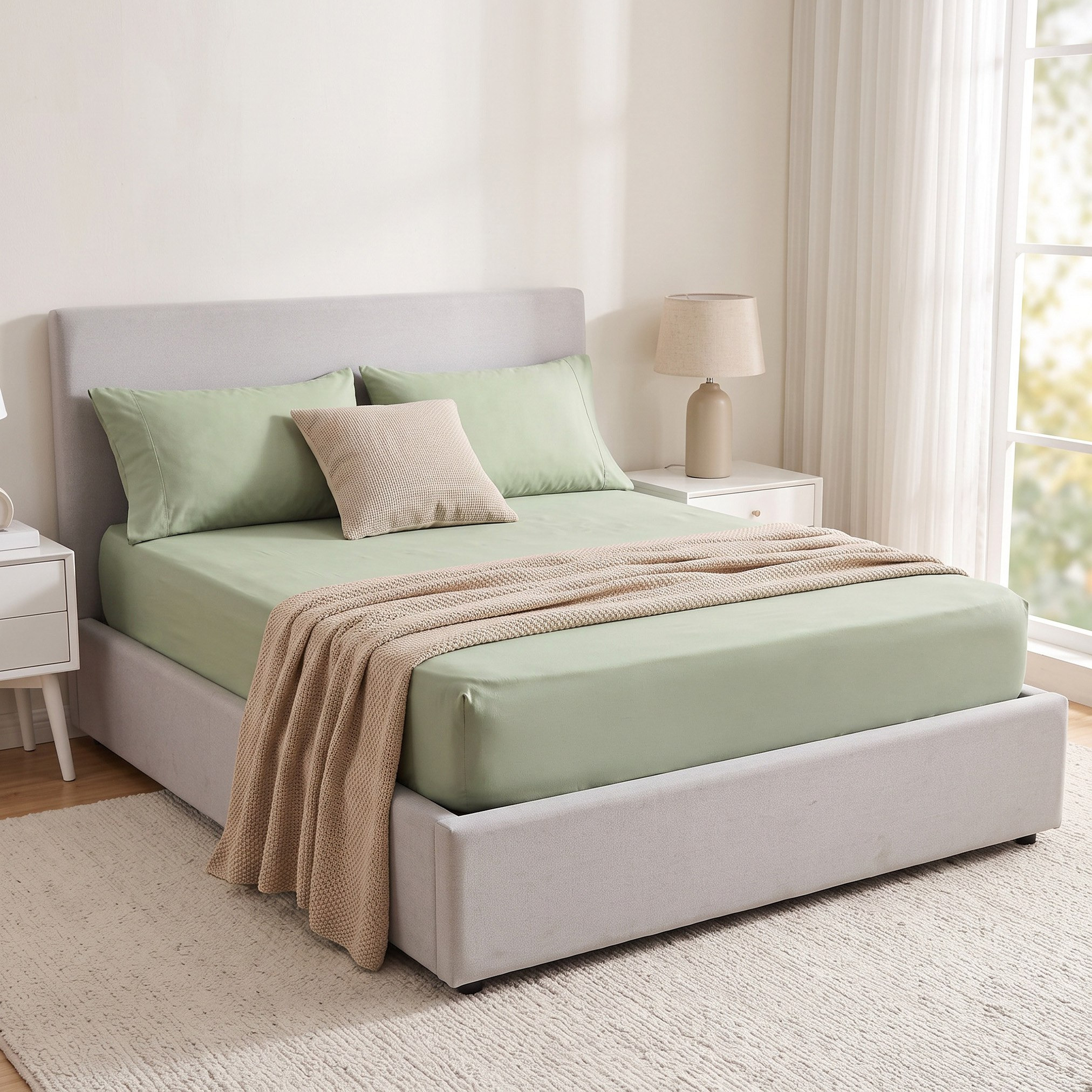Derby Solid Microfiber Twin Fitted Sheet - 120x200+25 cm-hbxhomeware-hbxkidsandyouth-image-7