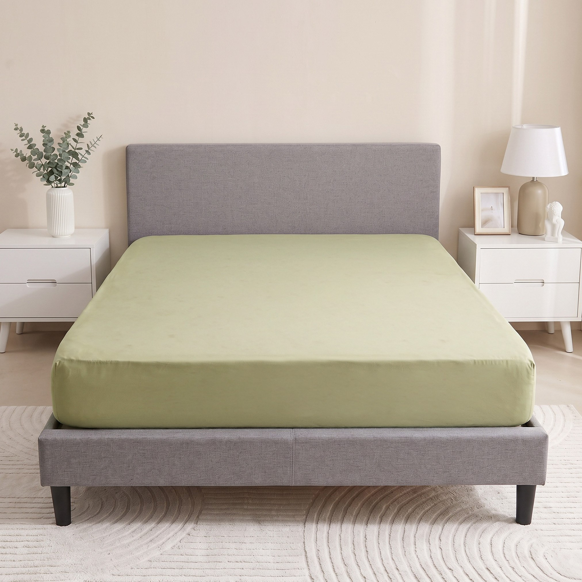 Derby Solid Microfiber Double Fitted Sheet - 140x200+25 cm-hbxhomeware-bedding-fittedsheets-image-3