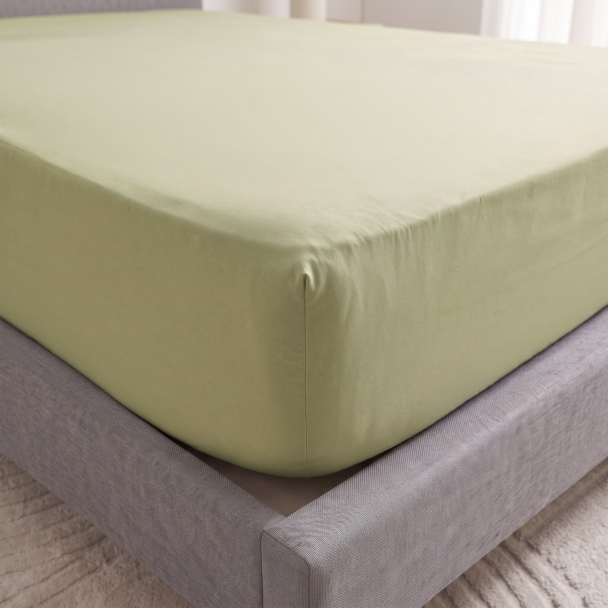 Derby Solid Microfiber Double Fitted Sheet - 140x200+25 cm-hbxhomeware-bedding-fittedsheets-image-4