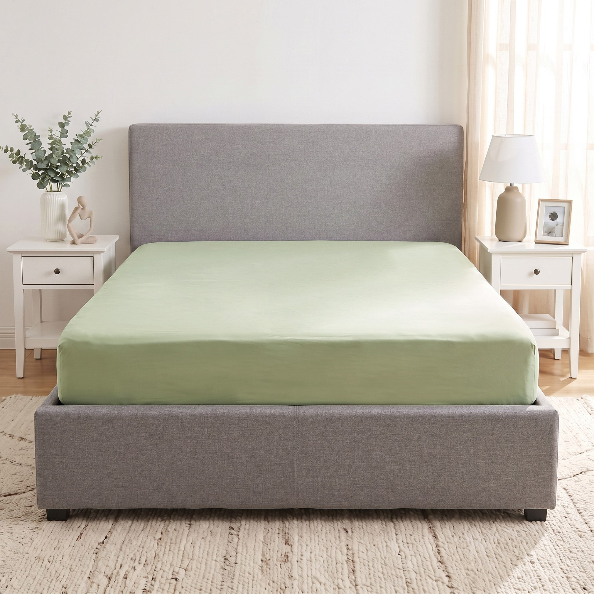 Derby Solid Microfiber Double Fitted Sheet - 140x200+25 cm-hbxhomeware-hbxkidsandyouth-image-3