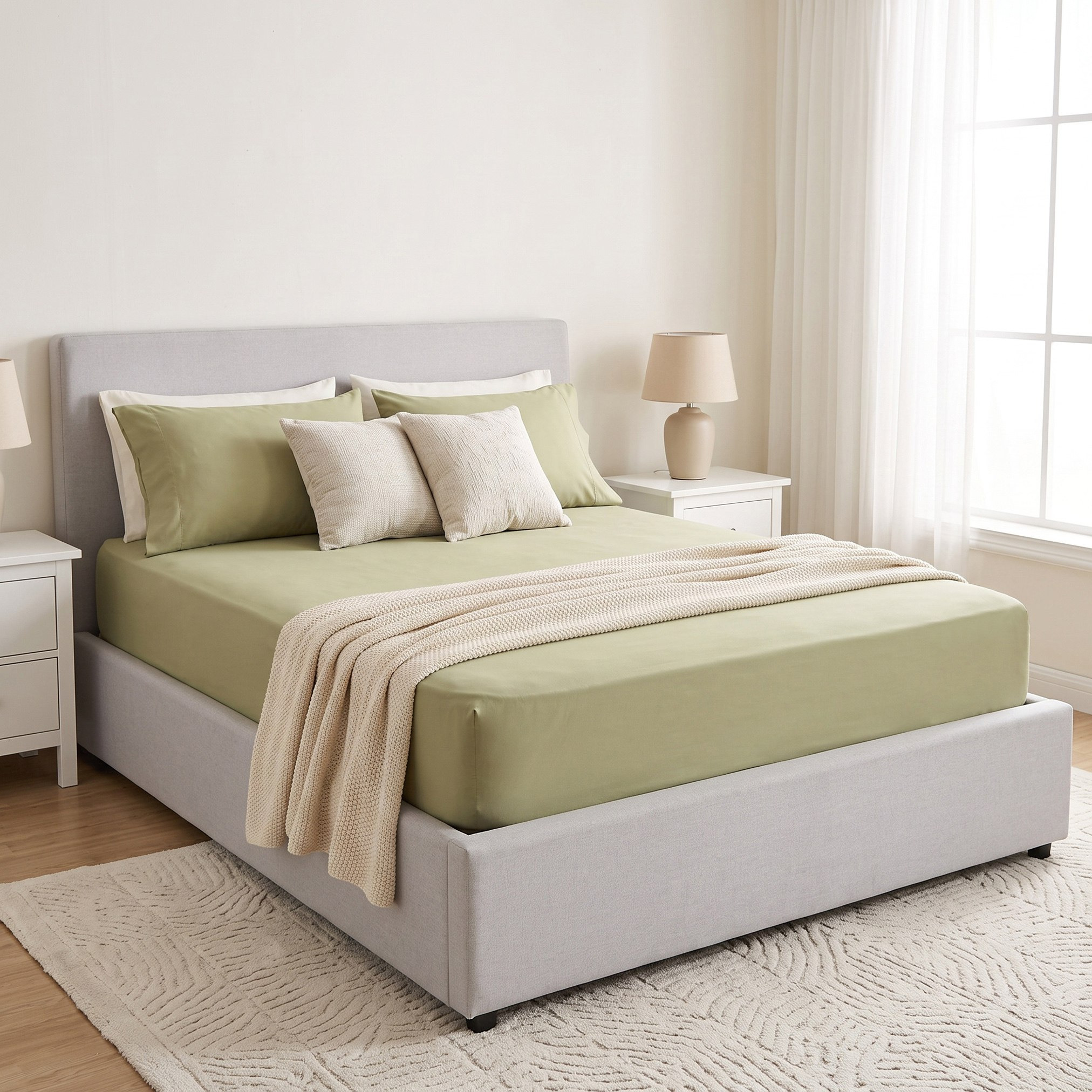 Derby Solid Microfiber Queen Fitted Sheet - 150x200+25 cm-hbxhomeware-hbxbedroom-image-7