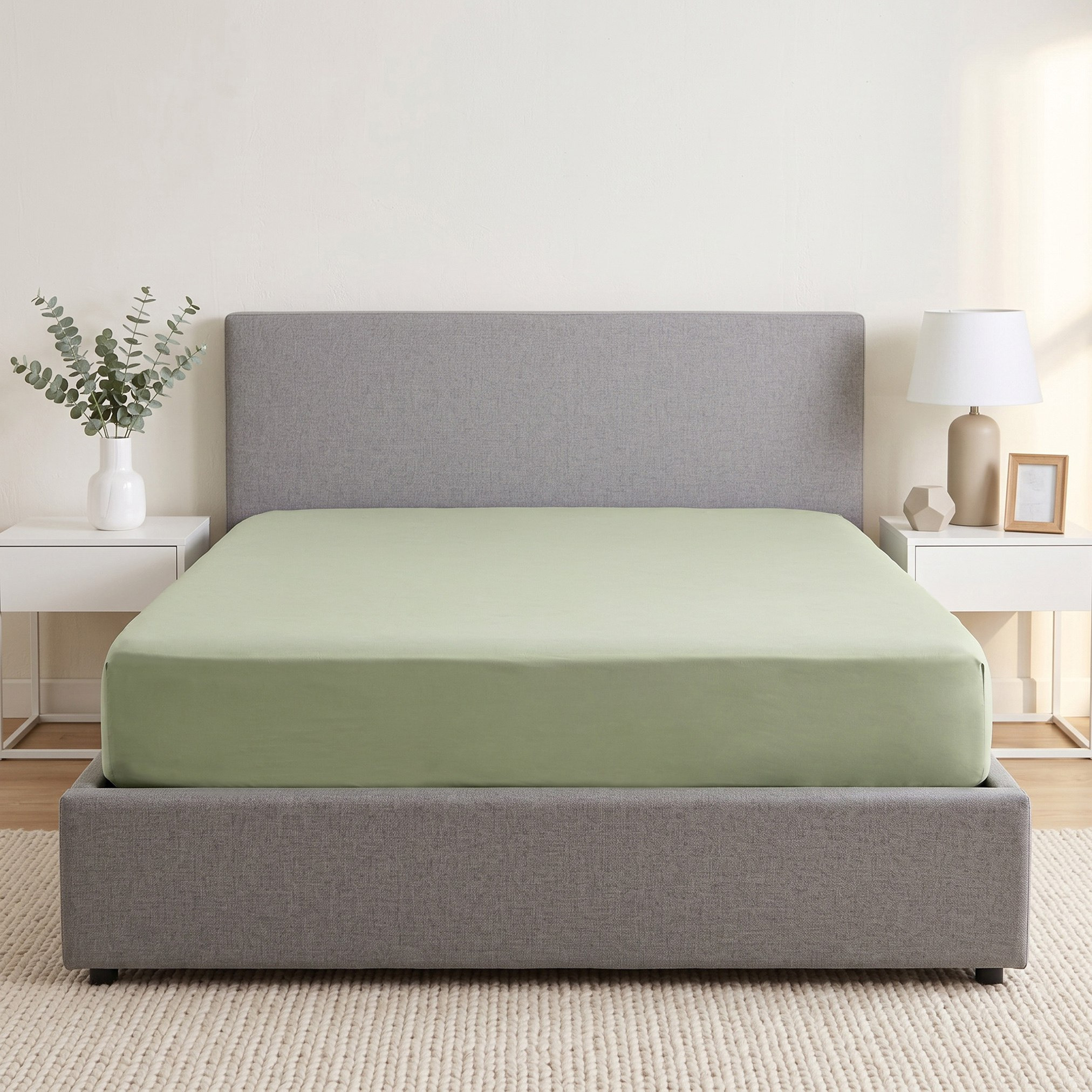 Derby Solid Microfiber Queen Fitted Sheet - 150x200+25 cm-hbxhomeware-hbxbedroom-image-2