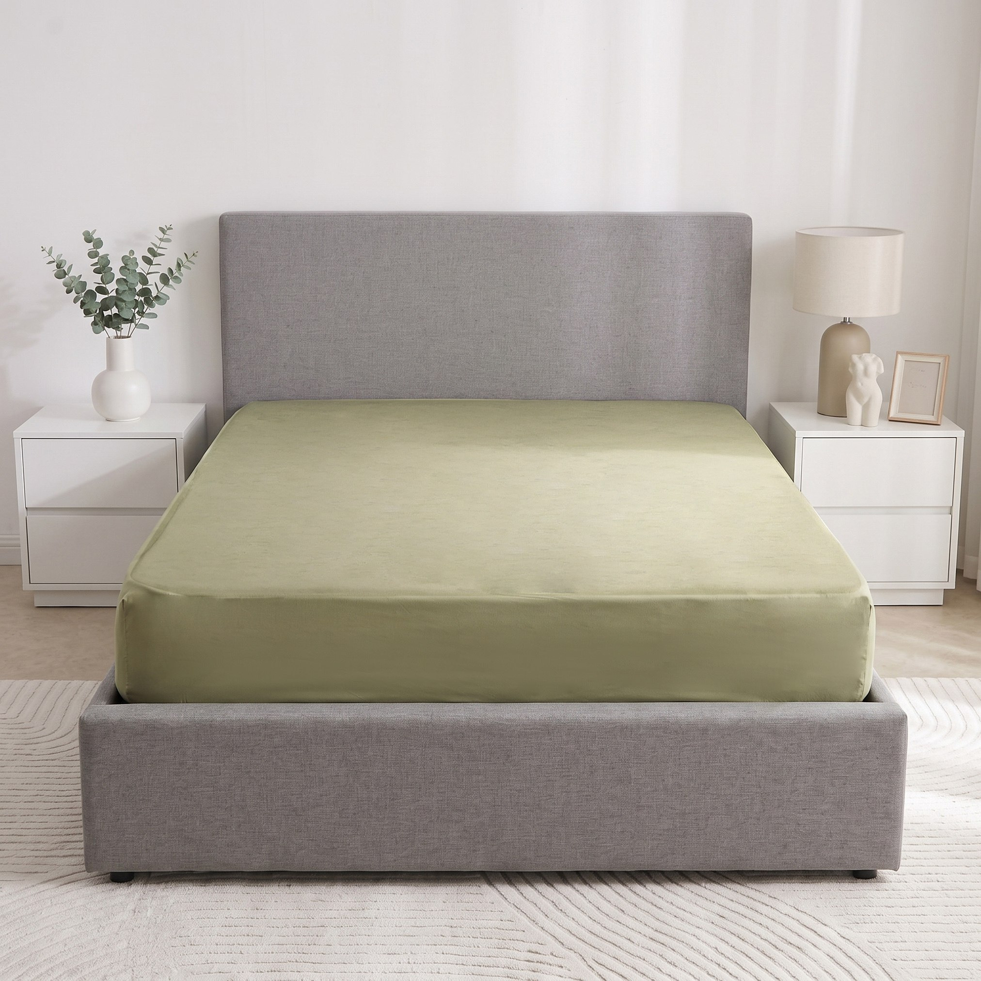 Derby Solid Microfibre Olympic Queen Fitted Sheet - 160x200+25 cm-hbxhomeware-bedding-fittedsheets-image-2