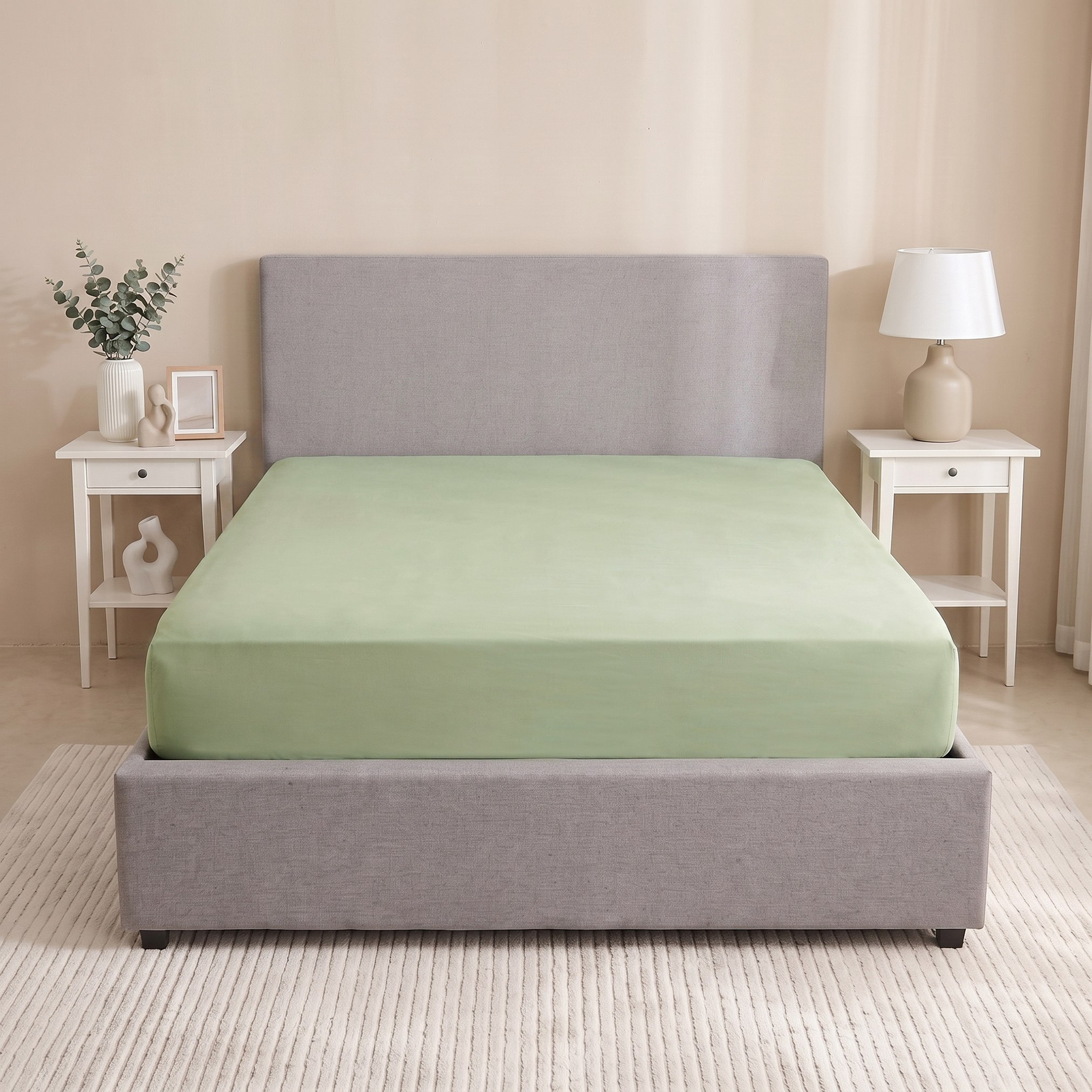 Derby Solid Microfibre Olympic Queen Fitted Sheet - 160x200+25 cm-hbxhomeware-hbxbedroom-image-2