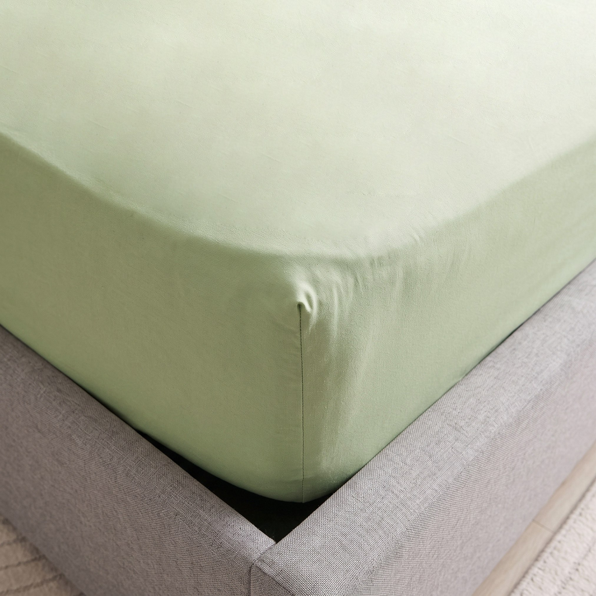 Derby Solid Microfibre Olympic Queen Fitted Sheet - 160x200+25 cm-hbxhomeware-hbxbedroom-image-3