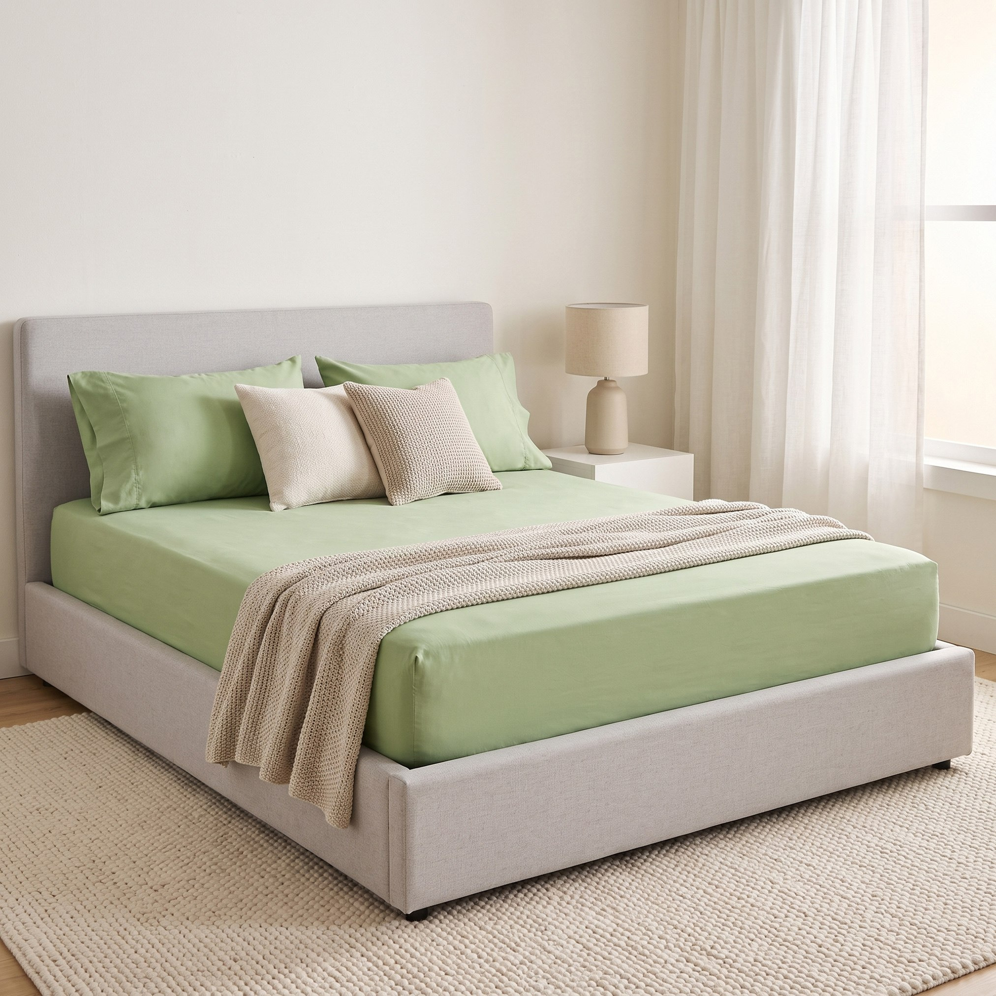 Derby Solid Microfibre Olympic Queen Fitted Sheet - 160x200+25 cm-hbxhomeware-hbxbedroom-image-7