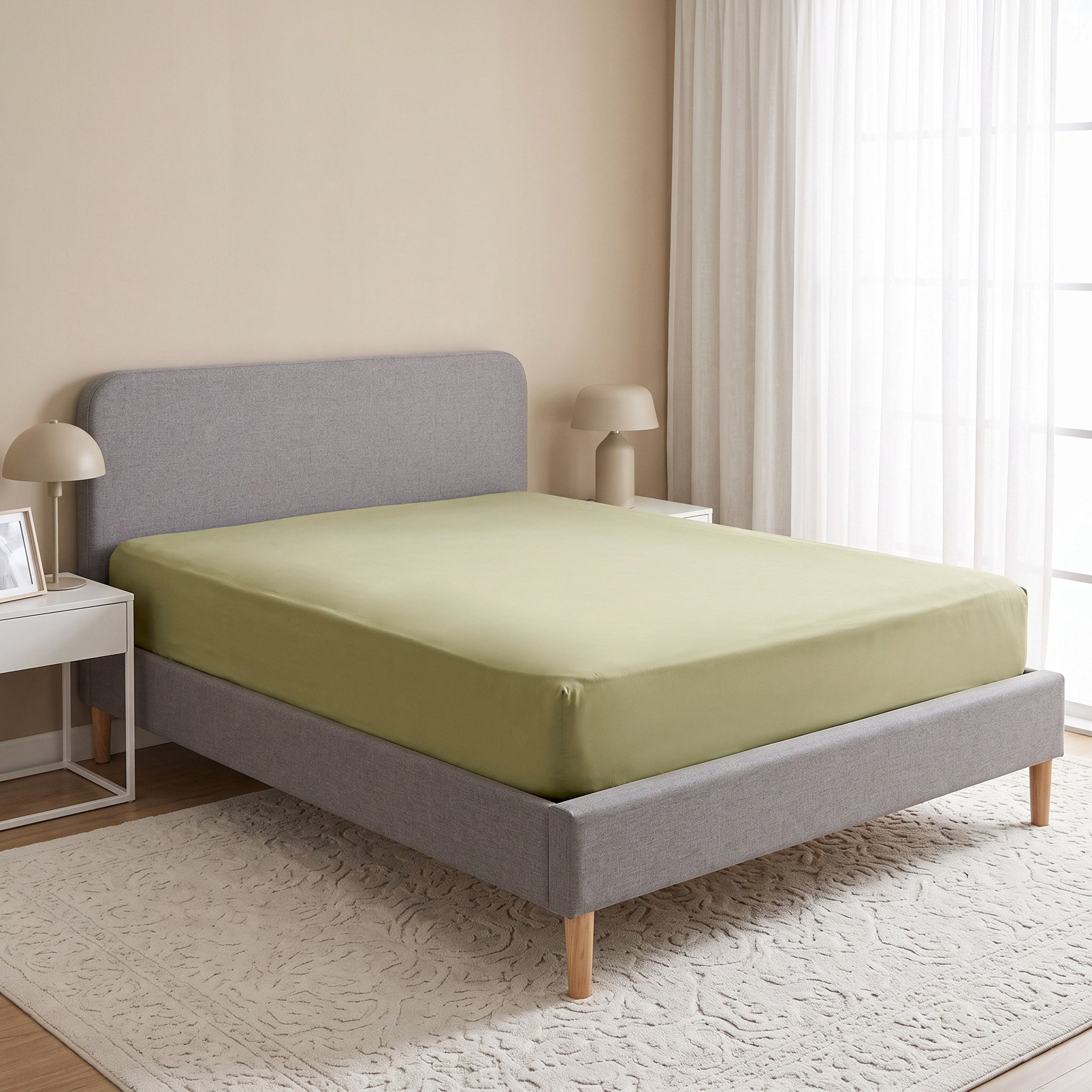 Derby Solid Microfiber King Fitted Sheet - 180x200+25 cm-hbxhomeware-hbxbedroom-image-2
