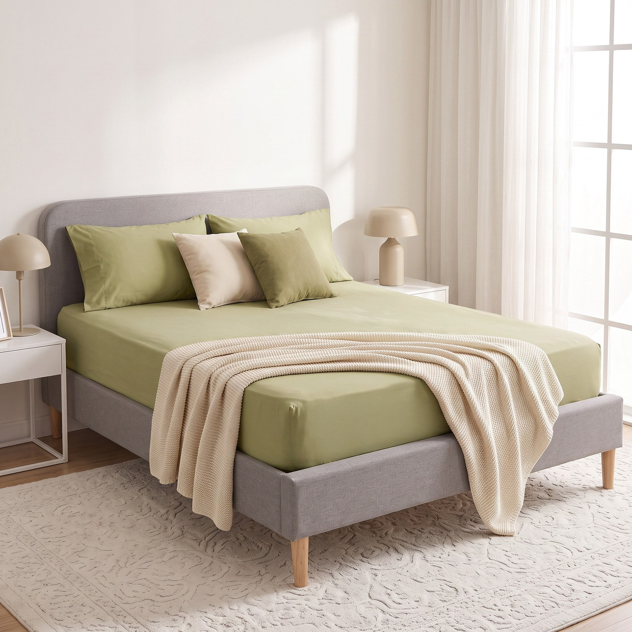 Derby Solid Microfiber King Fitted Sheet - 180x200+25 cm-hbxhomeware-hbxbedroom-image-7
