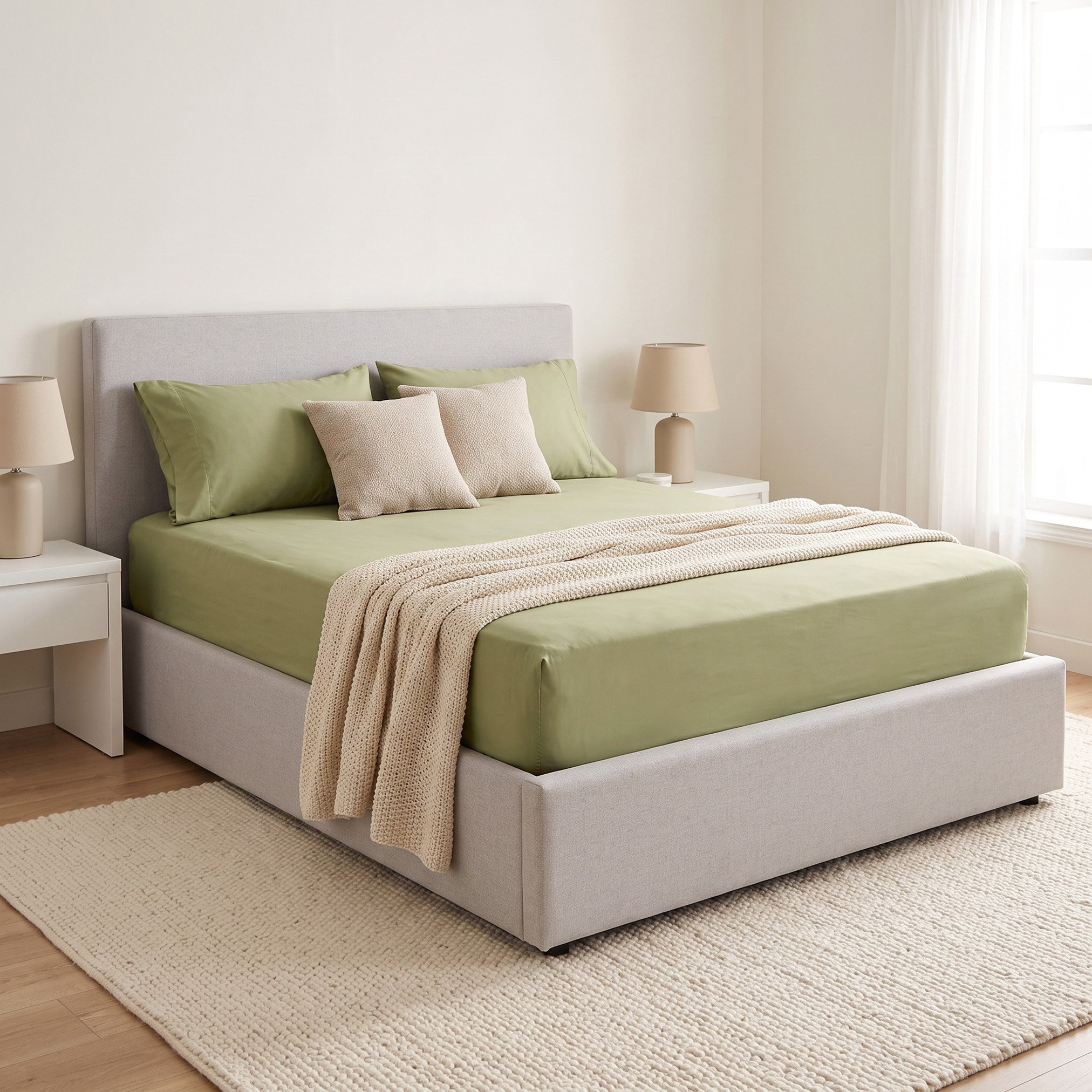 Derby Solid Microfiber Super King Fitted Sheet - 200x200+25 cm-hbxhomeware-hbxbedroom-image-6