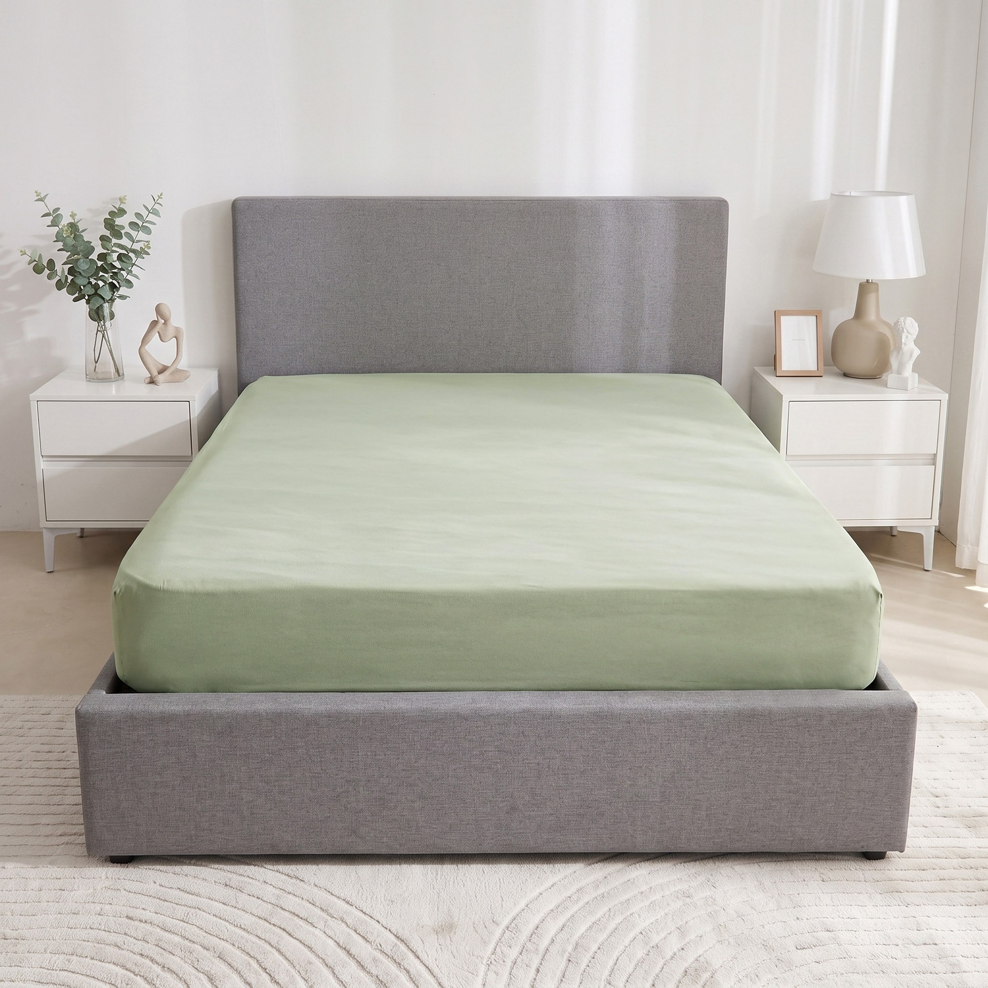 Derby Solid Microfiber Super King Fitted Sheet - 200x200+25 cm-hbxhomeware-hbxbedroom-image-3
