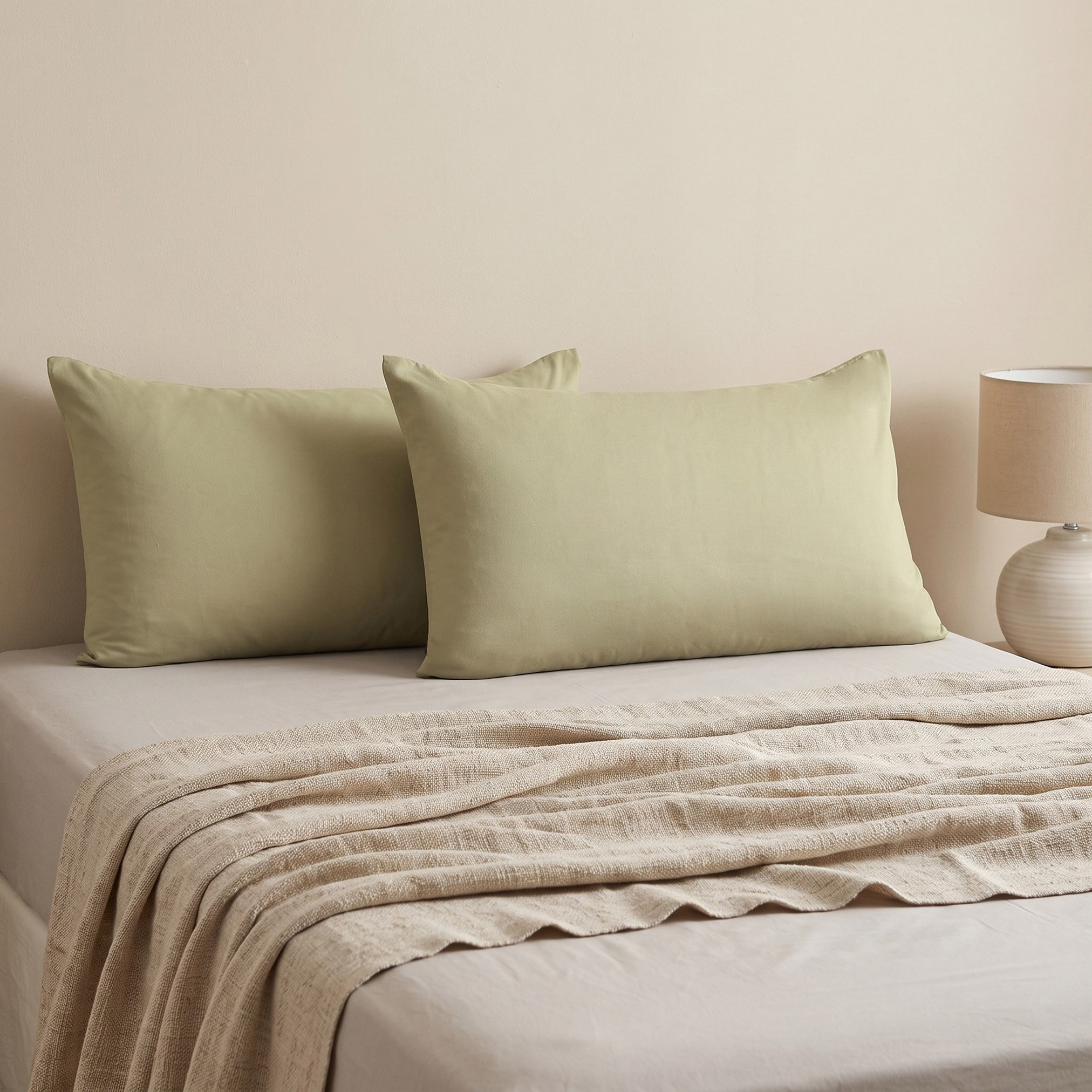 Derby 2-Piece Solid Microfiber Pillowcase Set - 45x70 cm-hbxhomeware-hbxbedroom-image-1