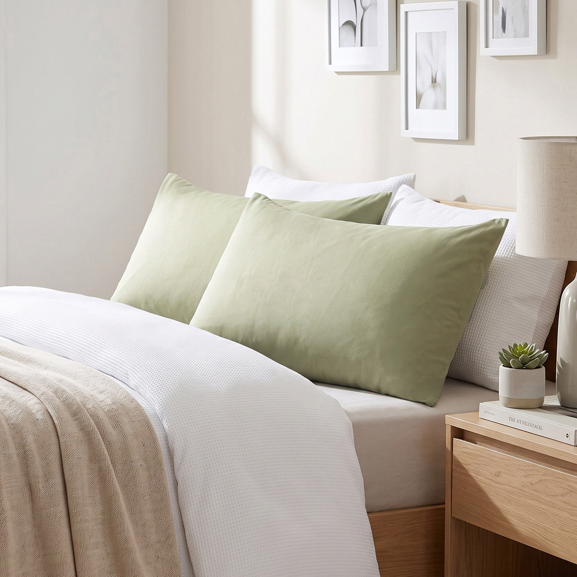 Derby 2-Piece Solid Microfiber Pillowcase Set - 45x70 cm-hbxhomeware-hbxbedroom-image-4