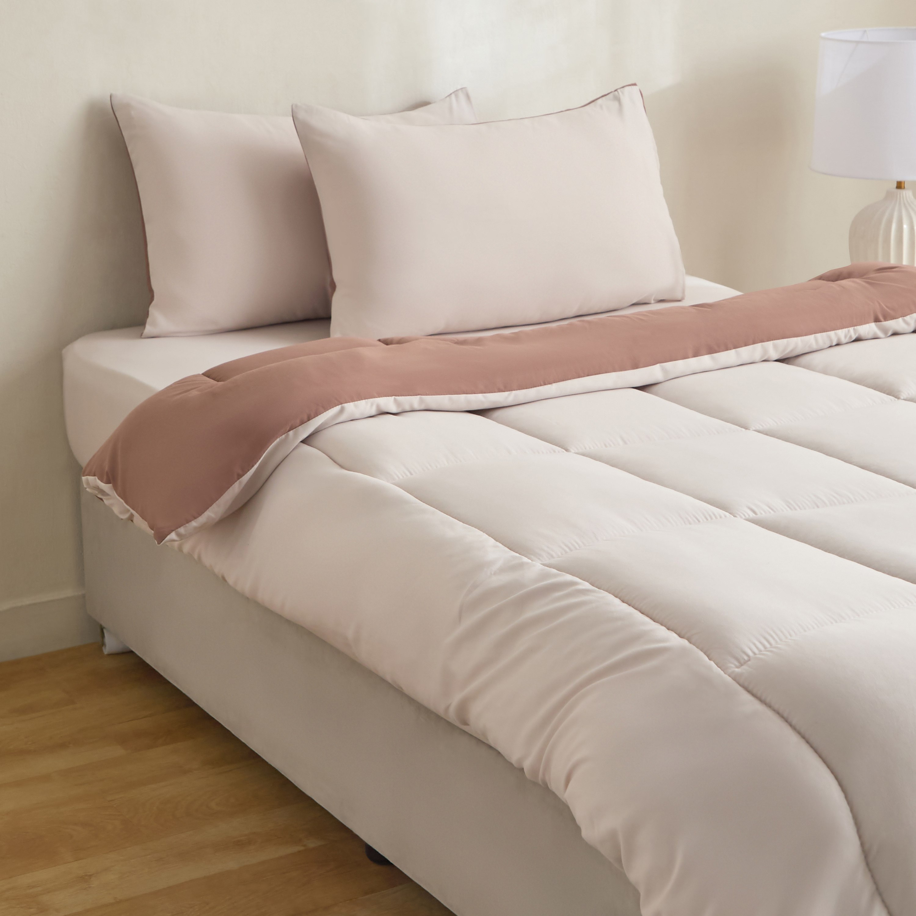 Luno Sleep Ease 3-Piece Hotel Reversible Microfiber Single BIAB Comforter Set - 135x220 cm-hbxhomeware-hbxkidsandyouth-image-1