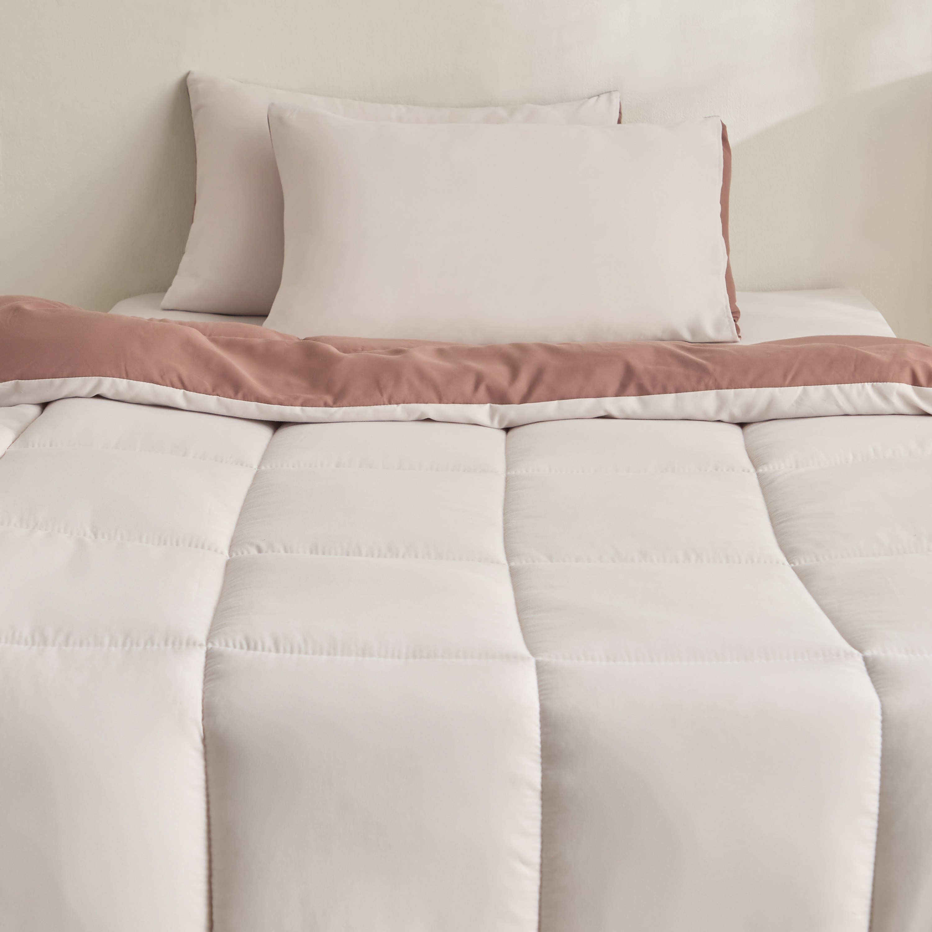 Luno Sleep Ease 3-Piece Hotel Reversible Microfiber Single BIAB Comforter Set - 135x220 cm-hbxhomeware-hbxkidsandyouth-image-2