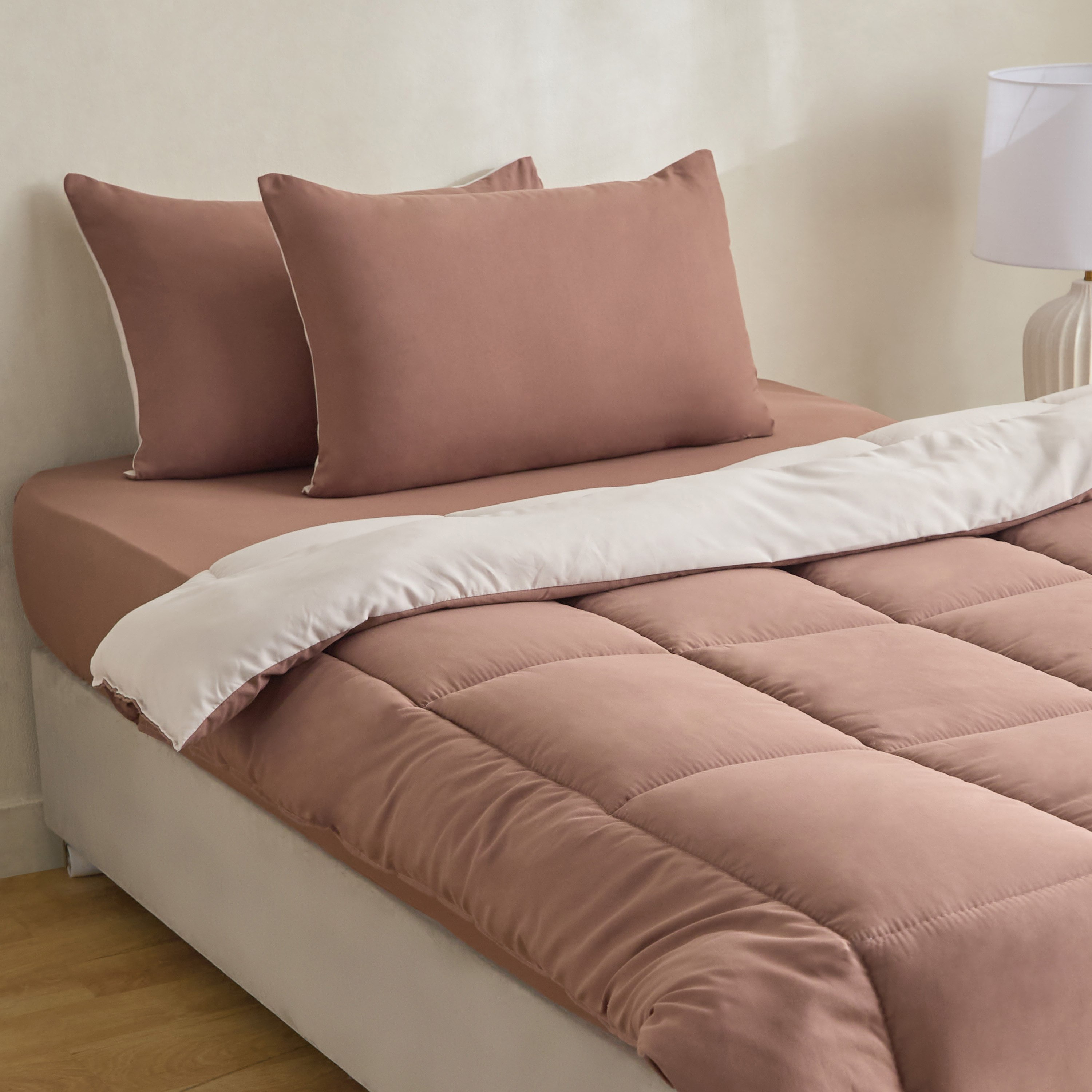 Luno Sleep Ease Hotel Reversible Microfiber 3-Piece Single BIAB Comforter Set - 135x220 cm-hbxhomeware-hbxkidsandyouth-image-1