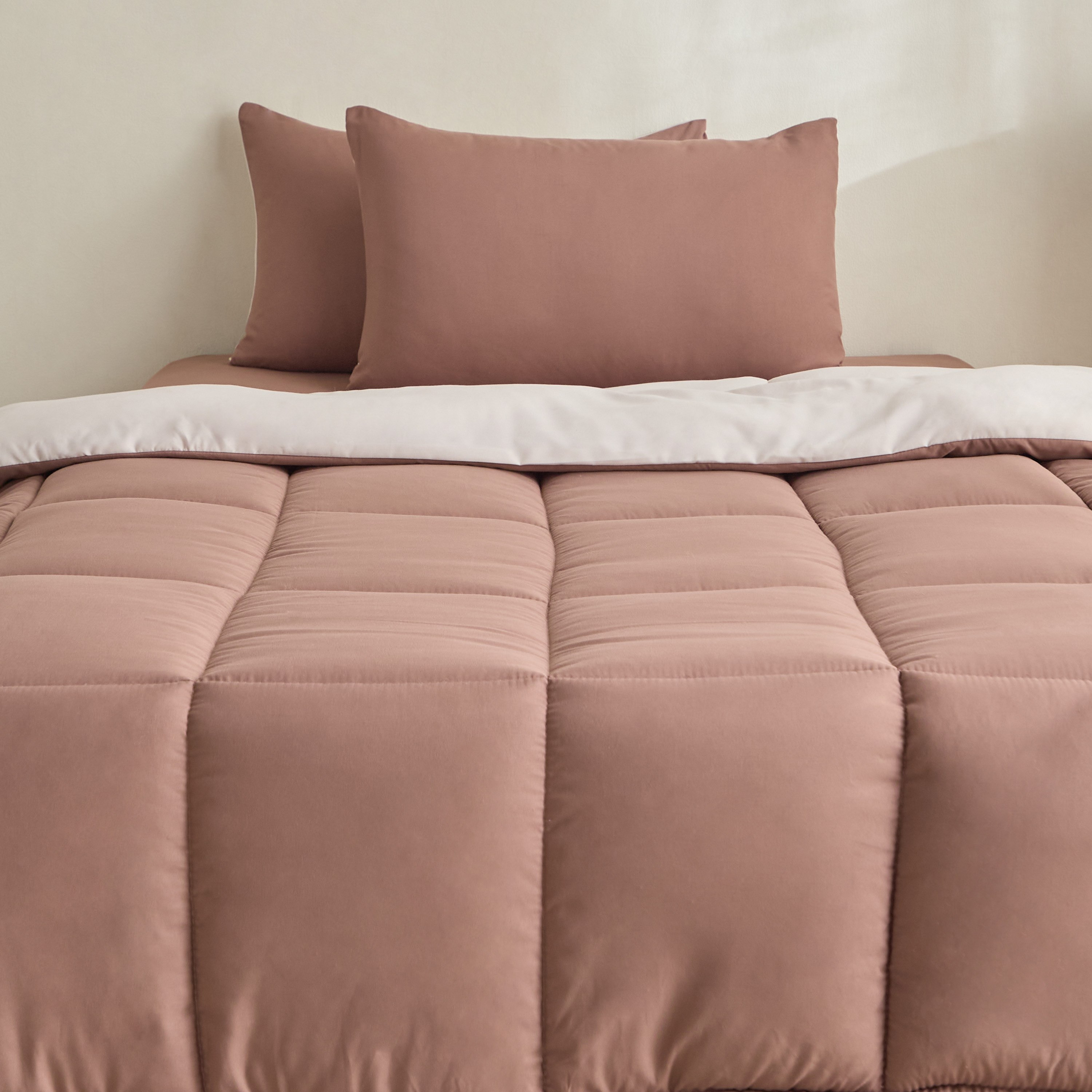 Luno Sleep Ease Hotel Reversible Microfiber 3-Piece Single BIAB Comforter Set - 135x220 cm-hbxhomeware-hbxkidsandyouth-image-2