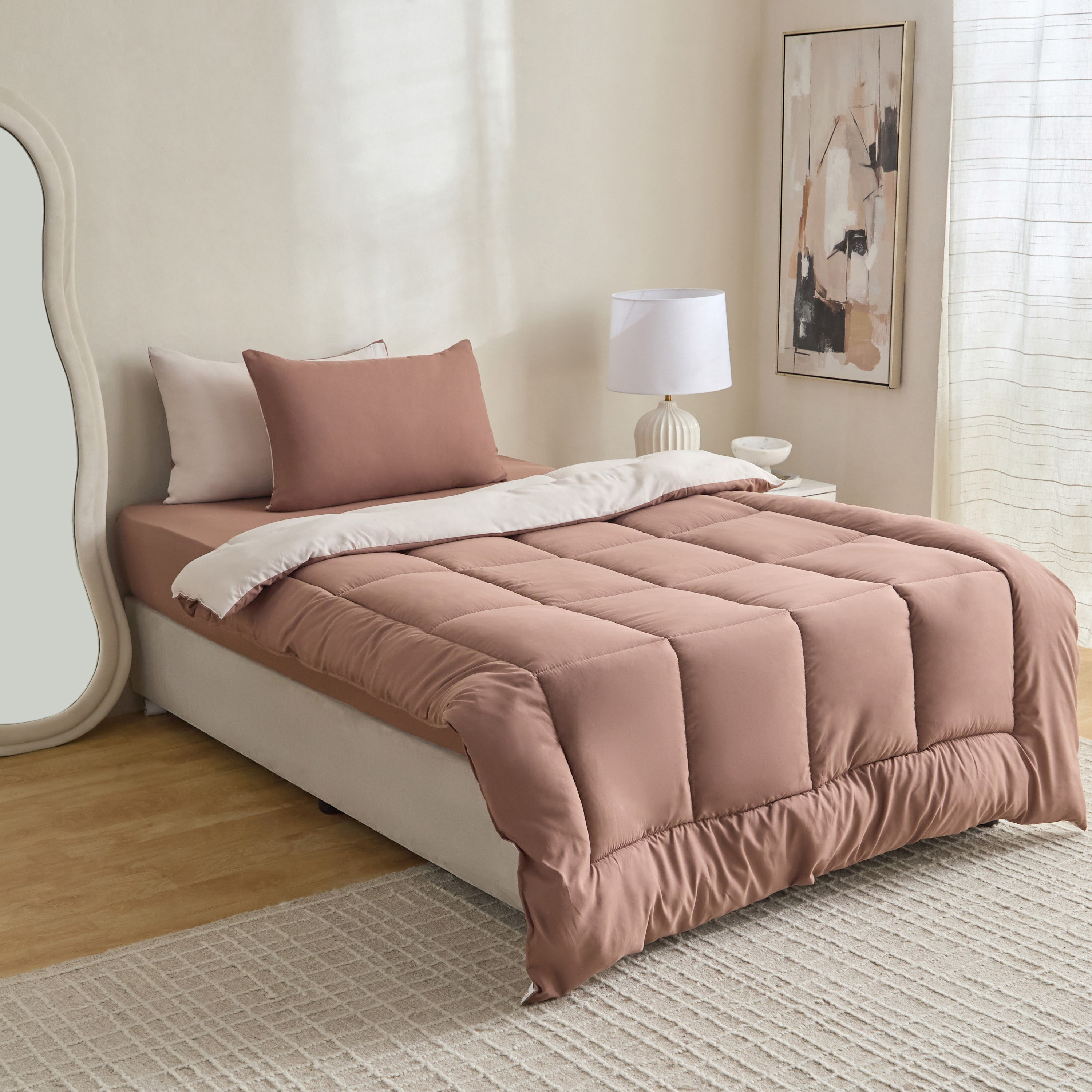 Luno Sleep Ease Hotel Reversible Microfiber 3-Piece Single BIAB Comforter Set - 135x220 cm-hbxhomeware-hbxkidsandyouth-image-8