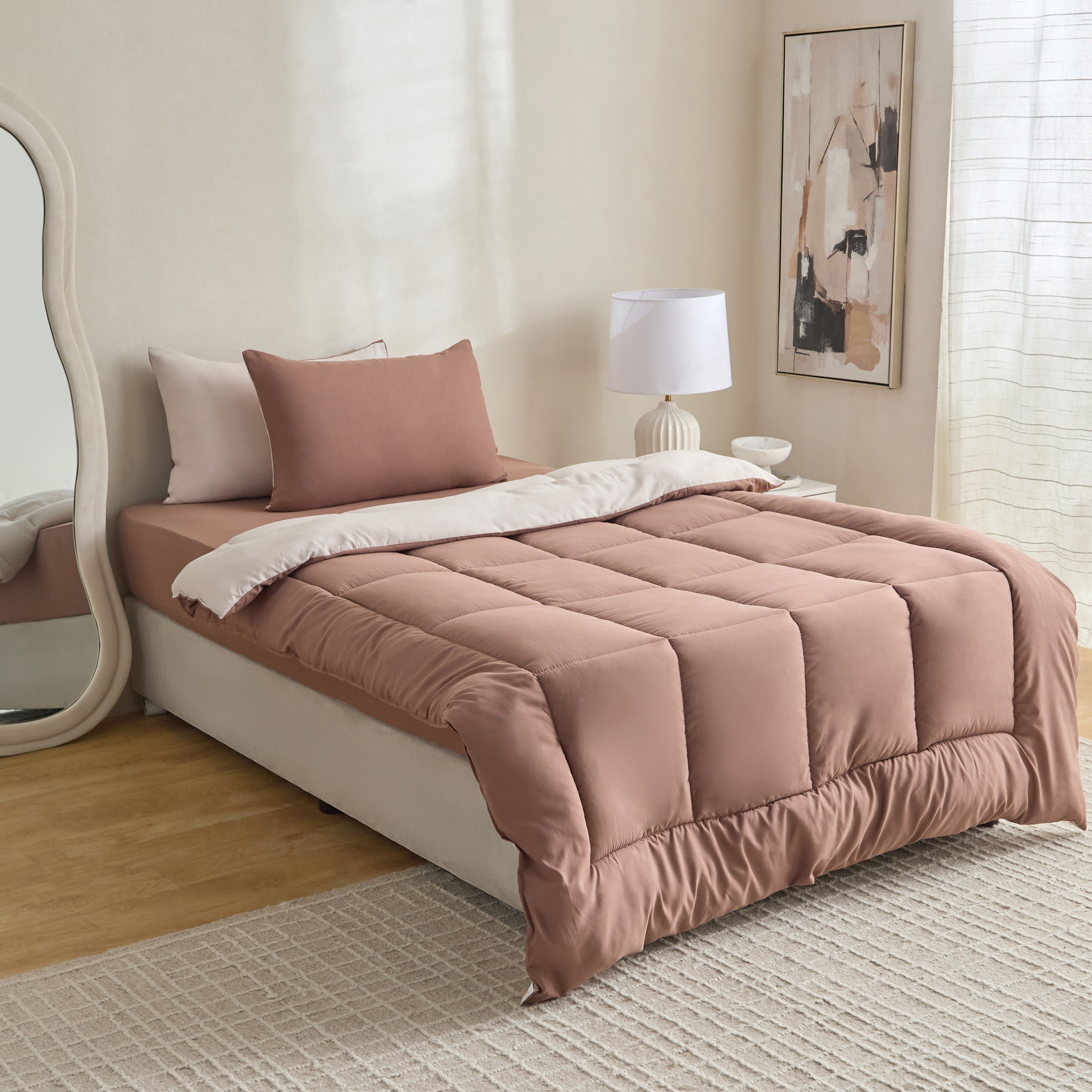 Luno Sleep Ease Hotel Reversible Microfibre 4-Piece Twin BIAB Comforter Set - 160x220 cm-hbxhomeware-hbxkidsandyouth-image-10