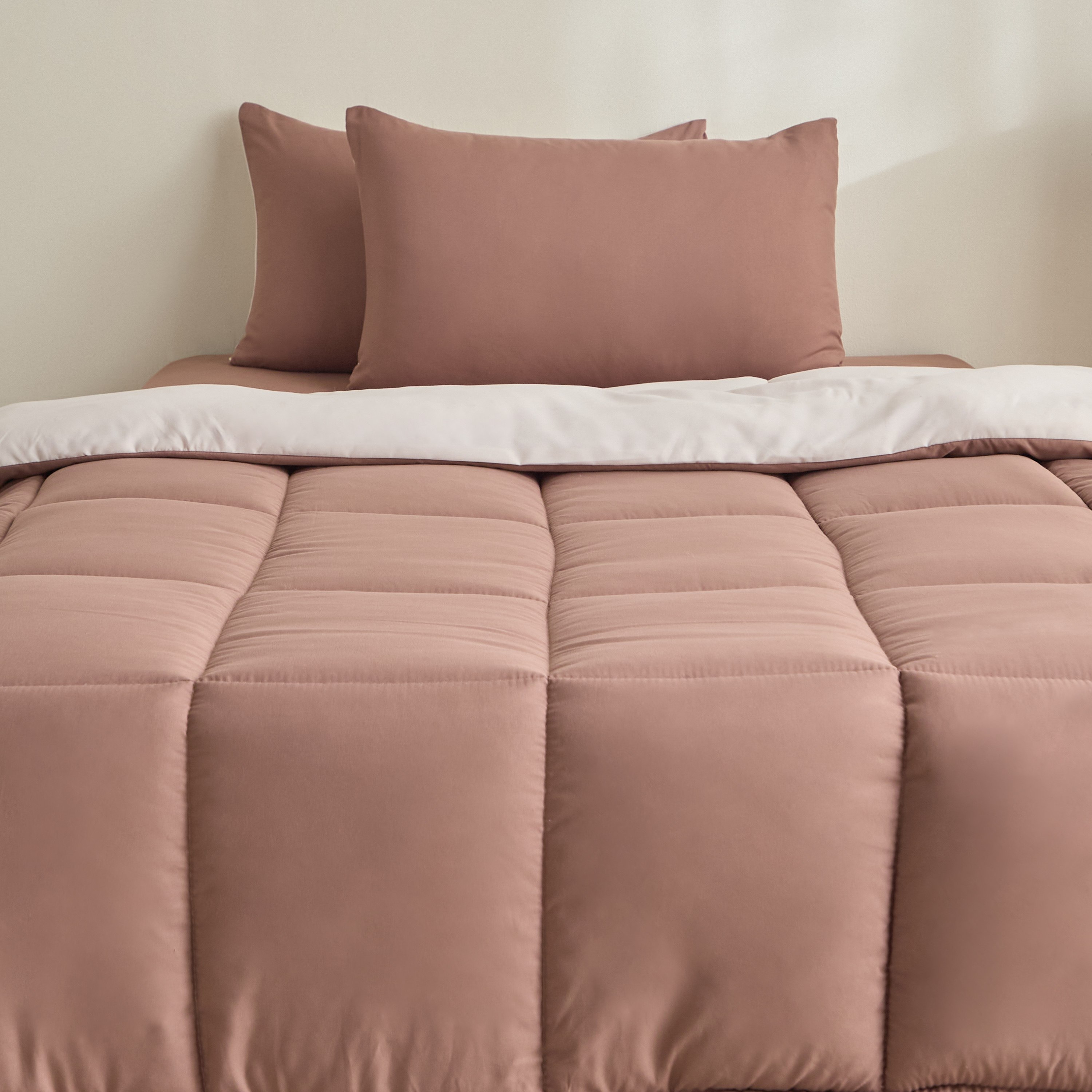Luno Sleep Ease Hotel Reversible Microfibre 4-Piece Twin BIAB Comforter Set - 160x220 cm-hbxhomeware-hbxkidsandyouth-image-2