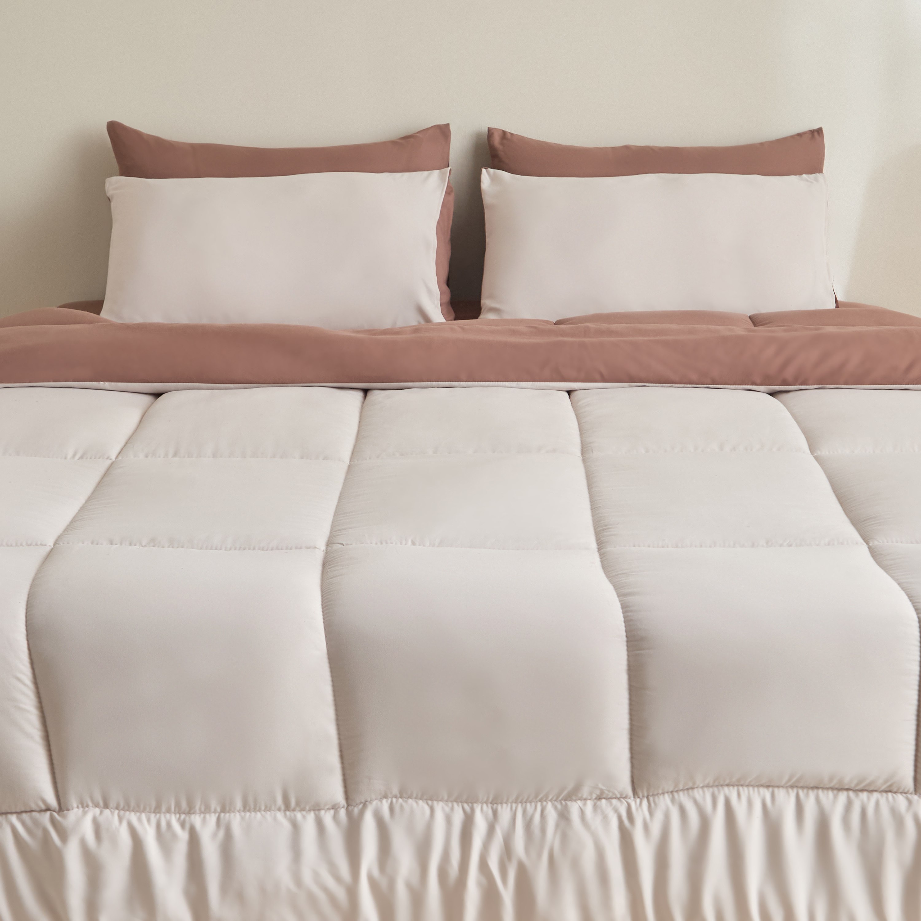 Luno Sleep Ease 6-Piece Hotel Reversible Microfiber Queen BIAB Comforter Set  - 200x230 cm-hbxhomeware-hbxbedroom-image-4