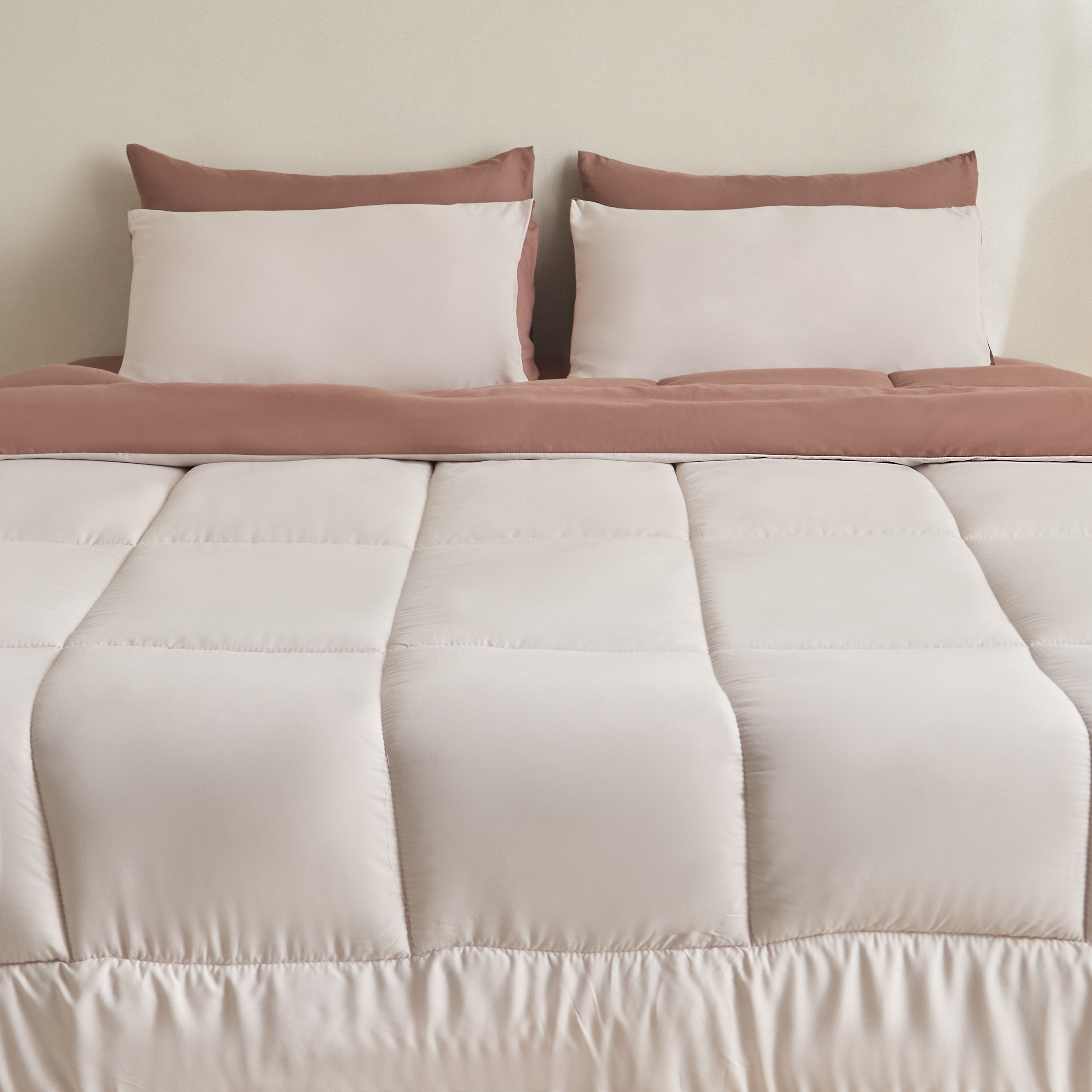 Luno Sleep Ease 6-Piece Hotel Reversible Microfiber King BIAB Comforter Set - 220x240 cm-hbxhomeware-hbxbedroom-image-4
