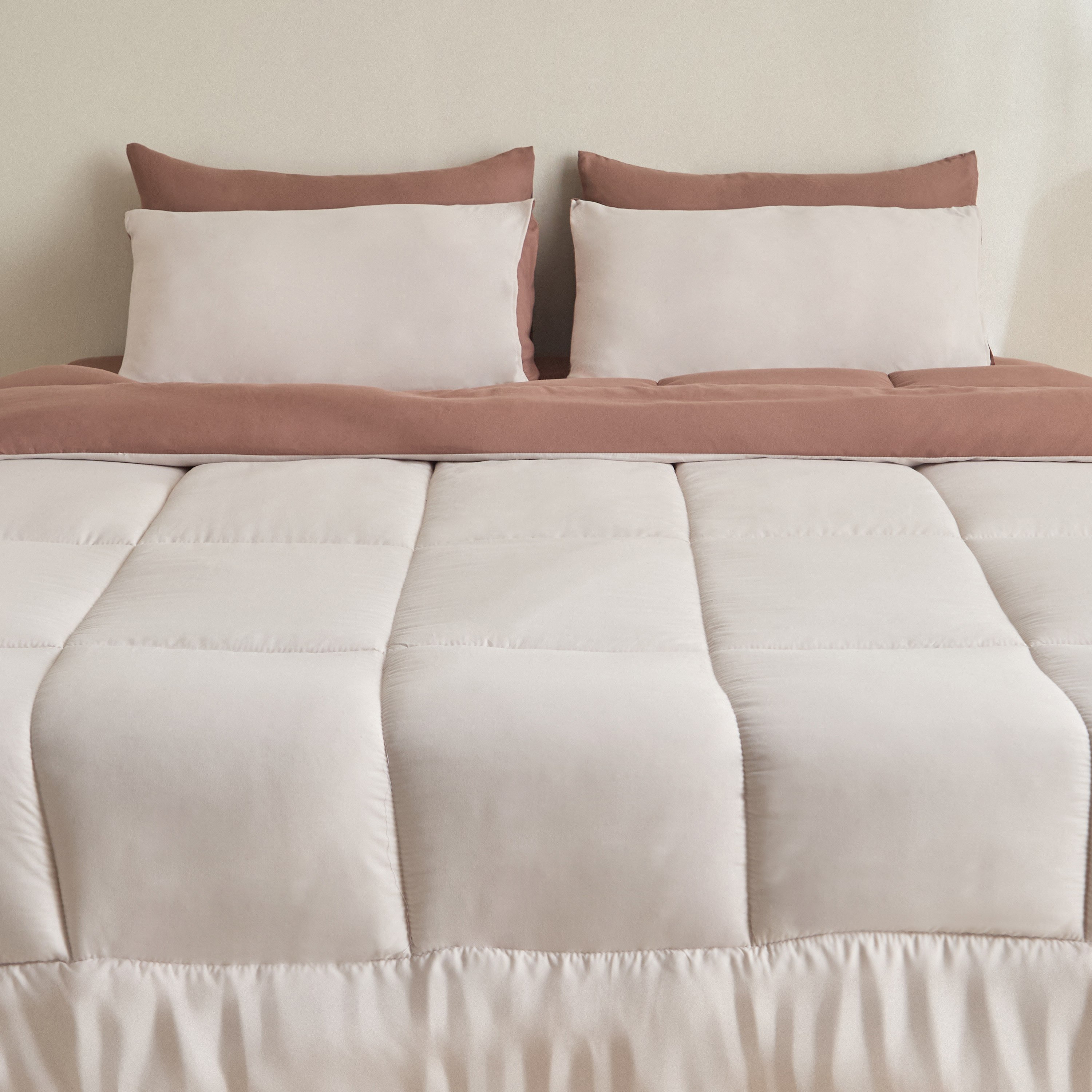 Luno Sleep Ease 6-Piece Hotel Reversible Microfiber Super King BIAB Comforter Set - 240x240 cm-hbxhomeware-hbxbedroom-image-3