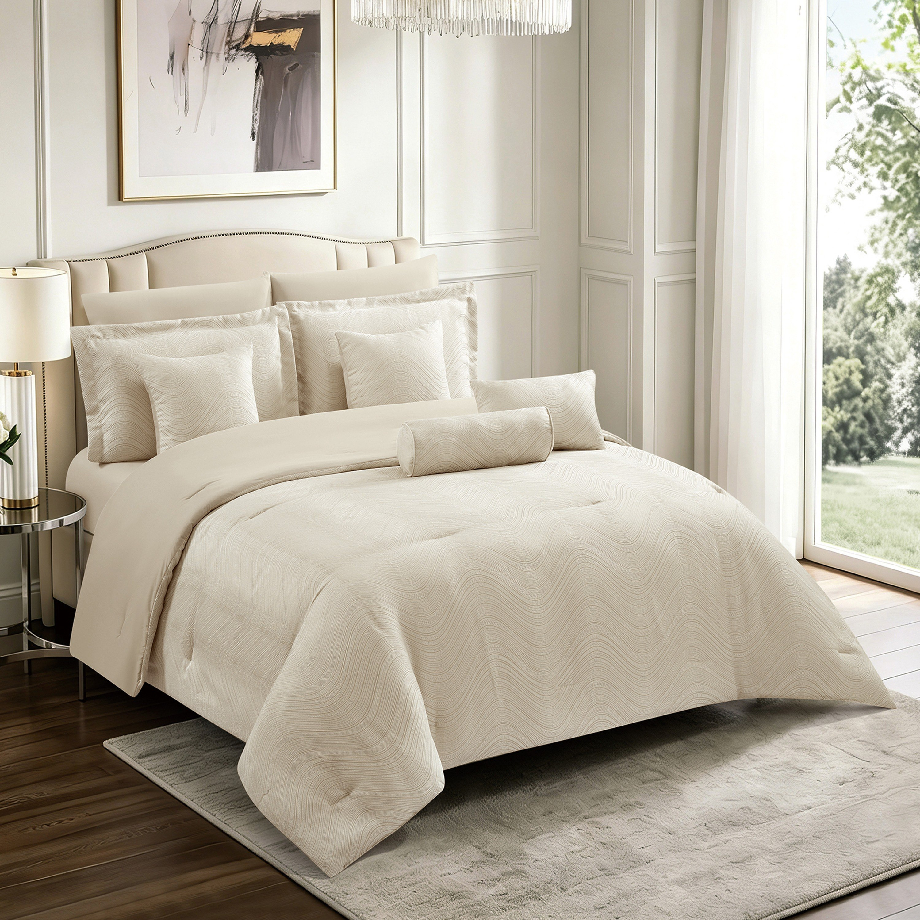 Artisan Deluxe Wave 10-Piece BIAB Super King Comforter Set - 240x260 cm-hbxhomeware-hbxbedroom-image-2