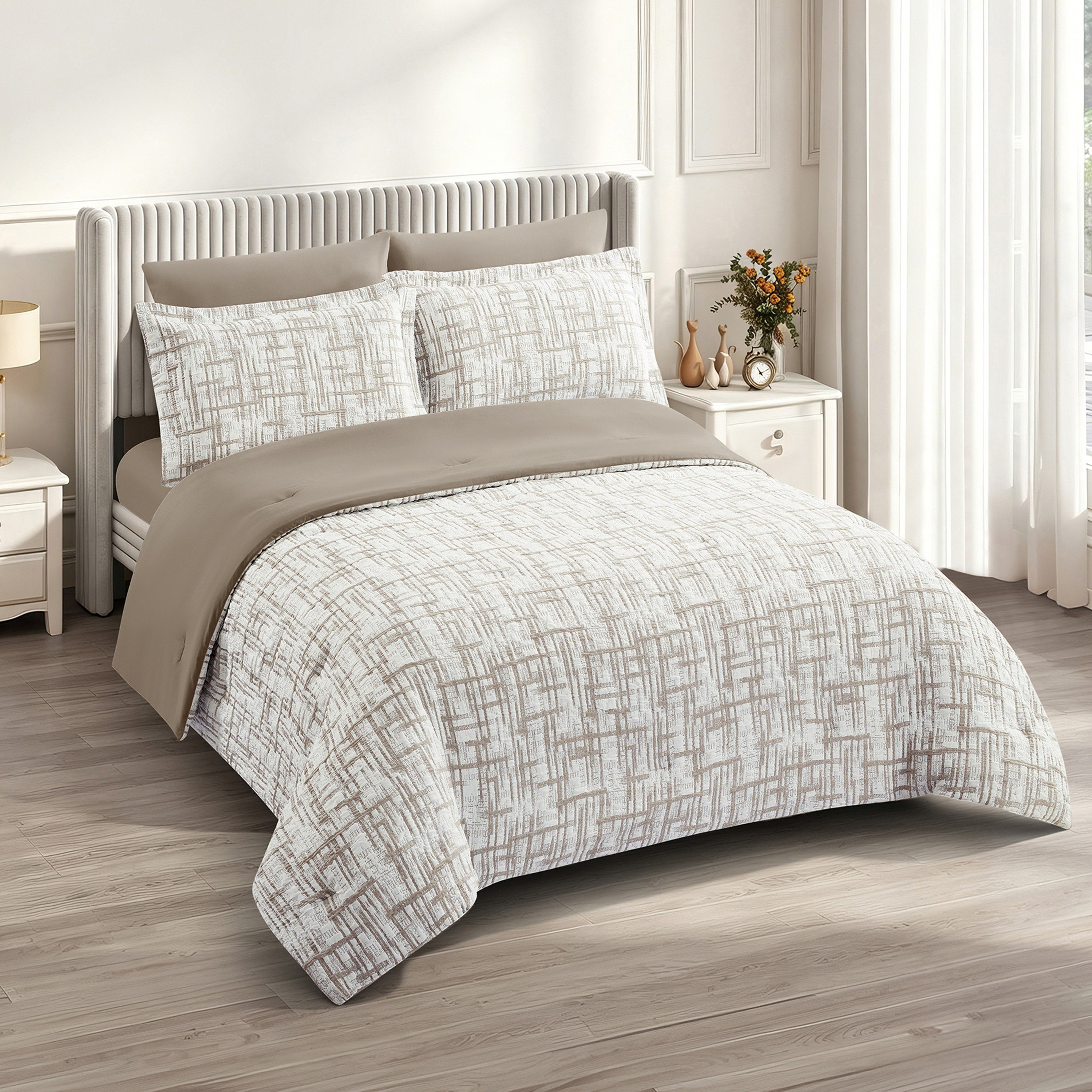 Braxton Lattice 5-Piece King Comforter Set - 220x240 cm-hbxhomeware-hbxbedroom-image-2