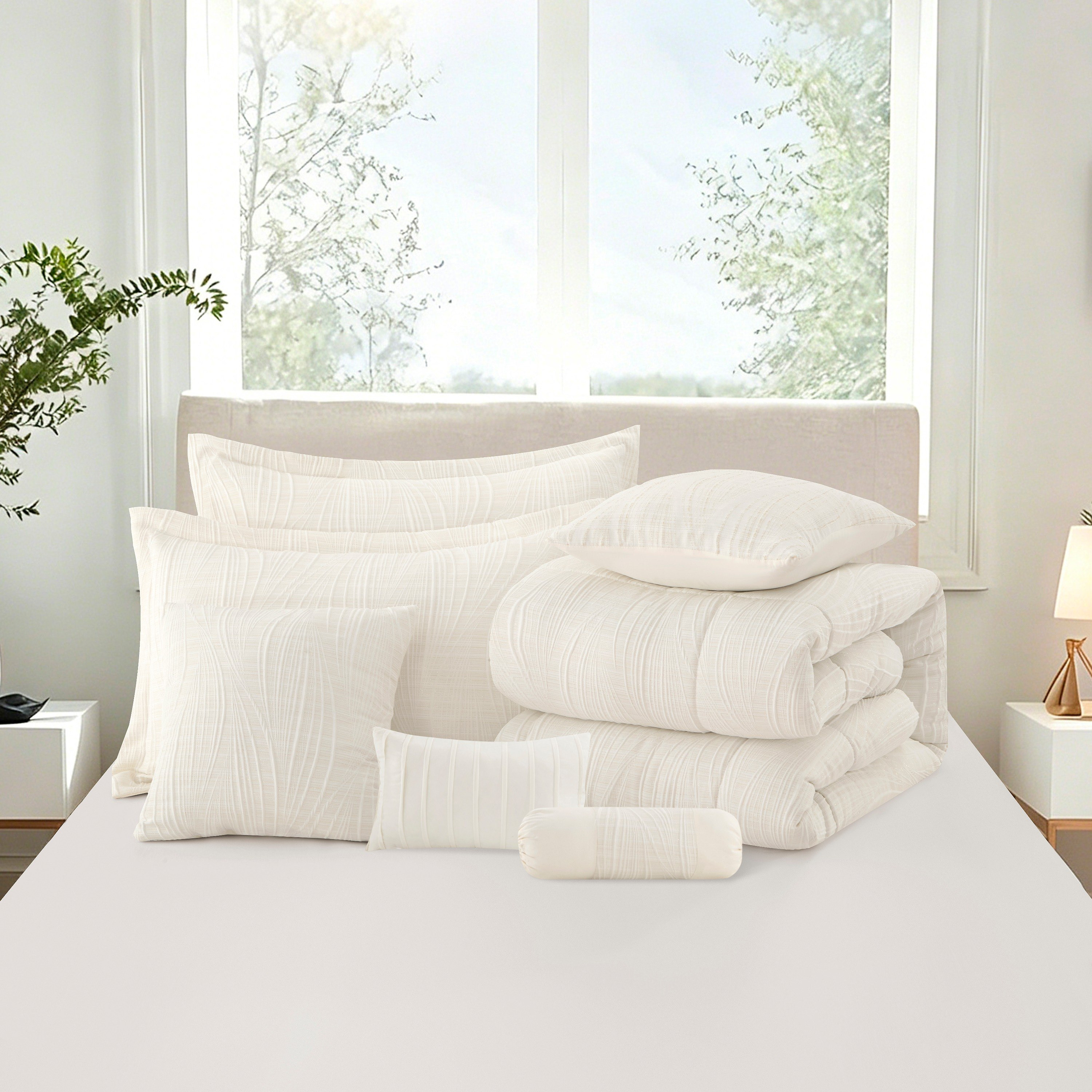 Whitebliss Luracurl 10-Piece Jacquard BIAB Super King Comforter Set - 240x260 cm-hbxhomeware-hbxbedroom-image-5