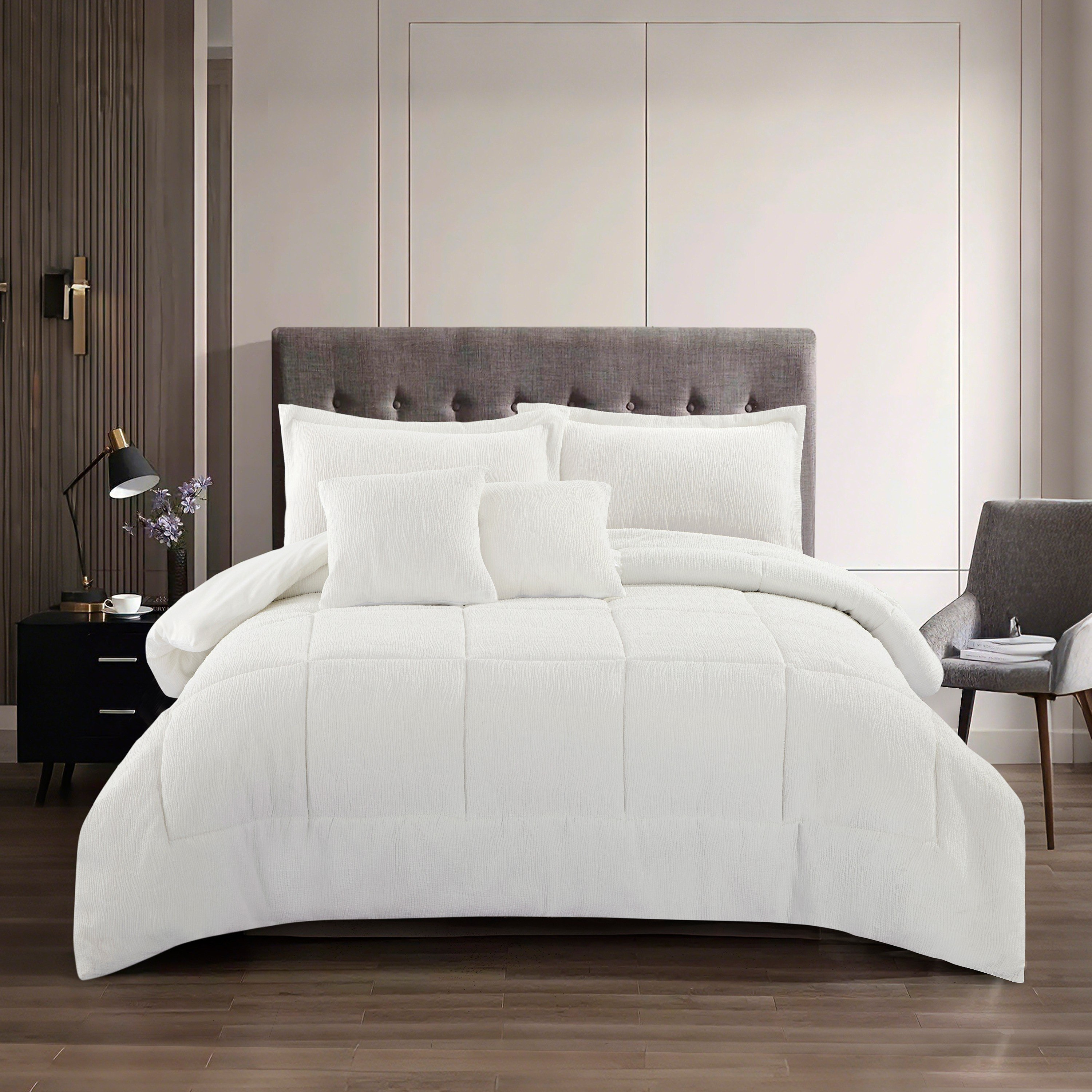 Whitebliss Curl 5-Piece King Comforter Set - 220x240 cm-hbxhomeware-hbxbedroom-image-2