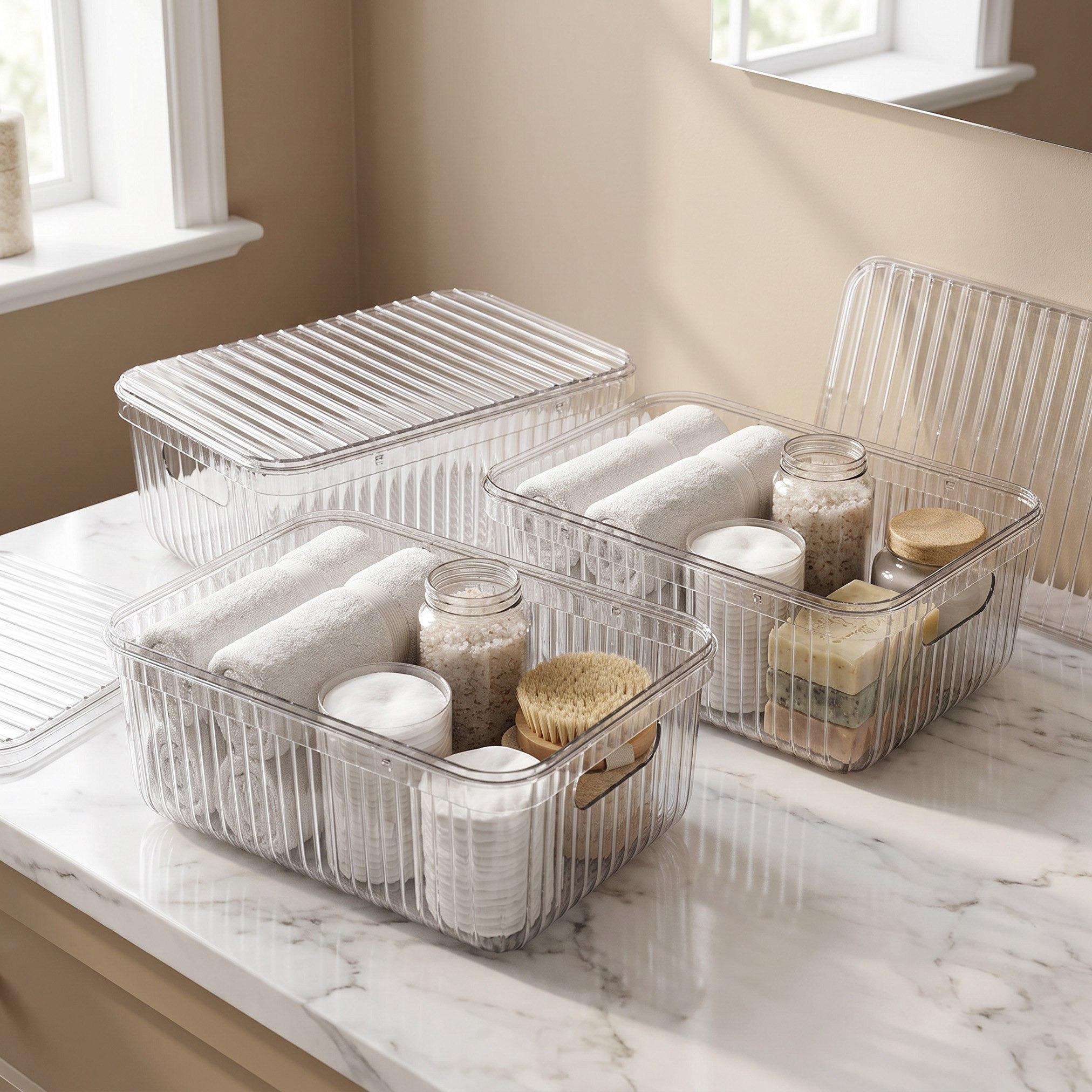 Stria Storage Box with Lid - 30x21.5x11 cm-hbxbedroom-bedroomaccessories-bedroomstorage-image-4
