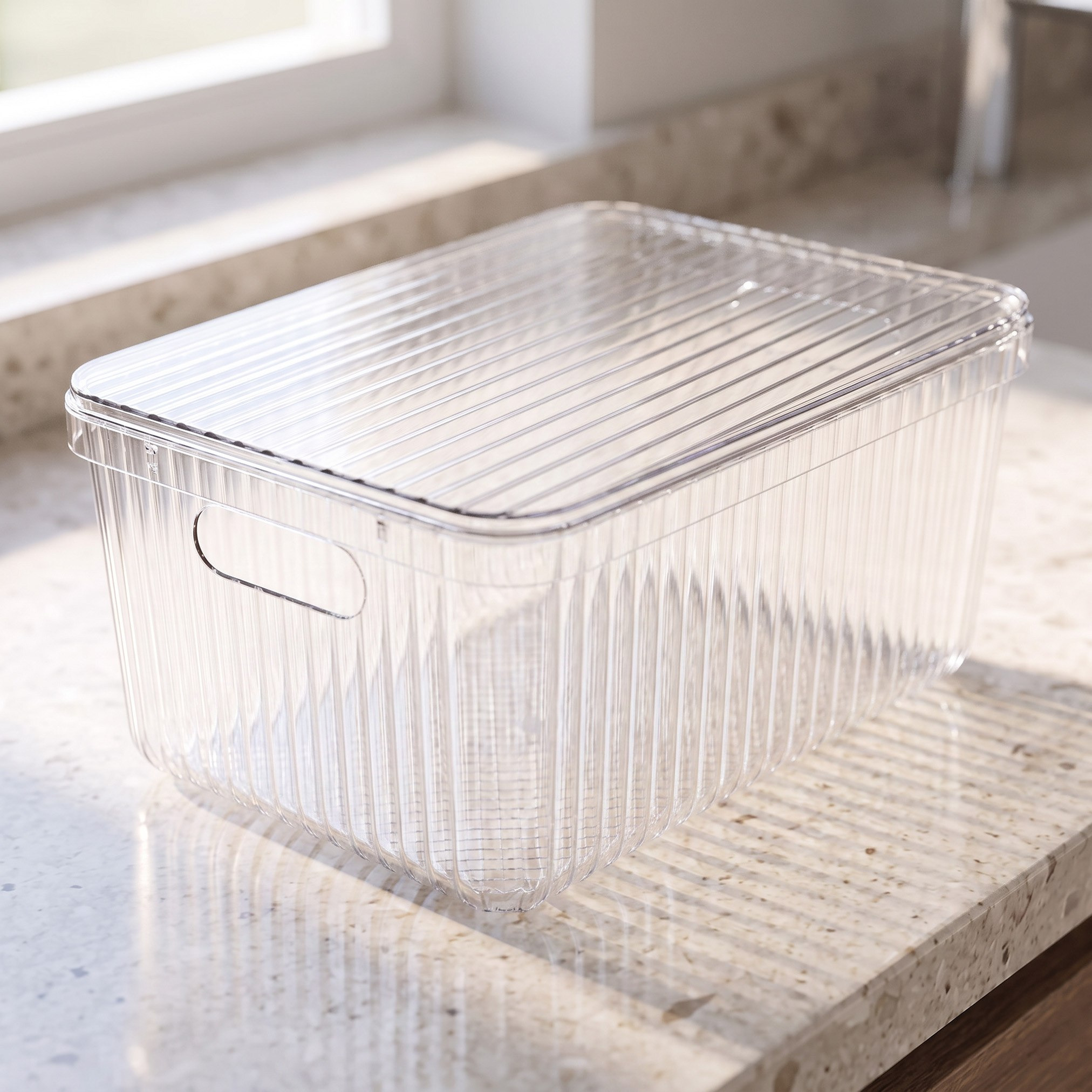 Stria Storage Box with Lid - 35.5x25x17 cm-hbxbedroom-bedroomaccessories-bedroomstorage-image-1