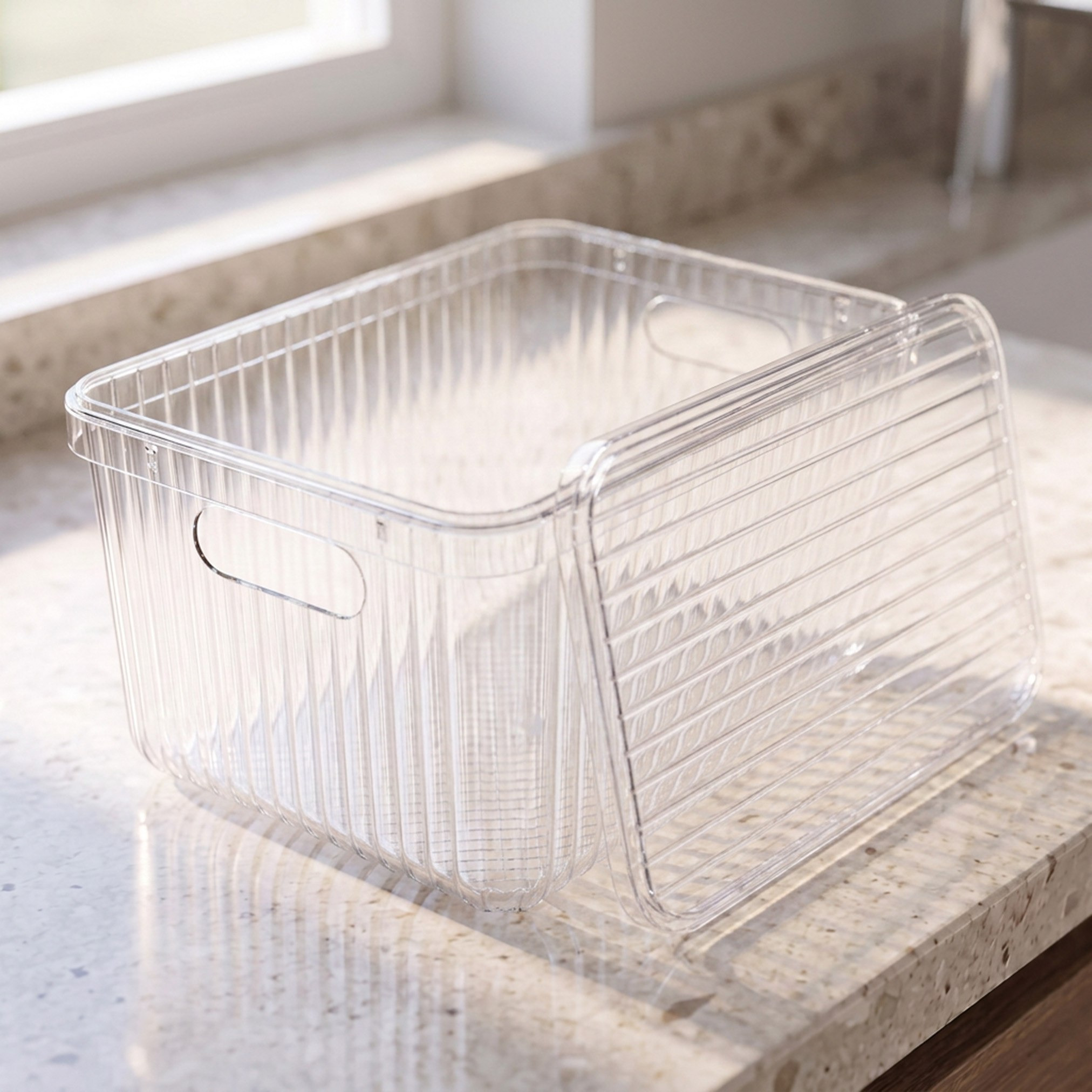 Stria Storage Box with Lid - 35.5x25x17 cm-hbxbedroom-bedroomaccessories-bedroomstorage-image-2