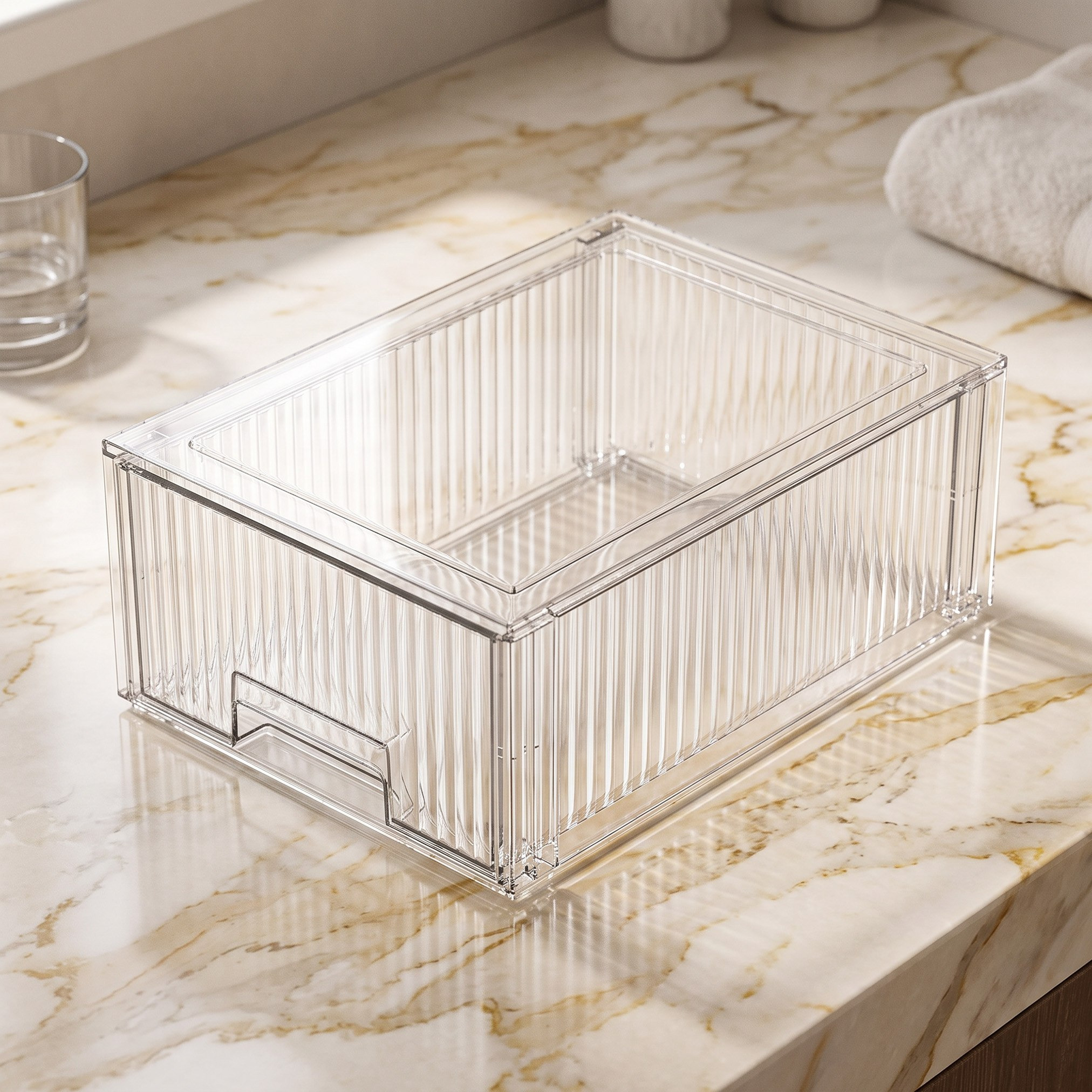 صندوق درج للتخزين من ستريا - 35x25x13.5 سم-hbxbedroom-bedroomaccessories-bedroomstorage-image-3