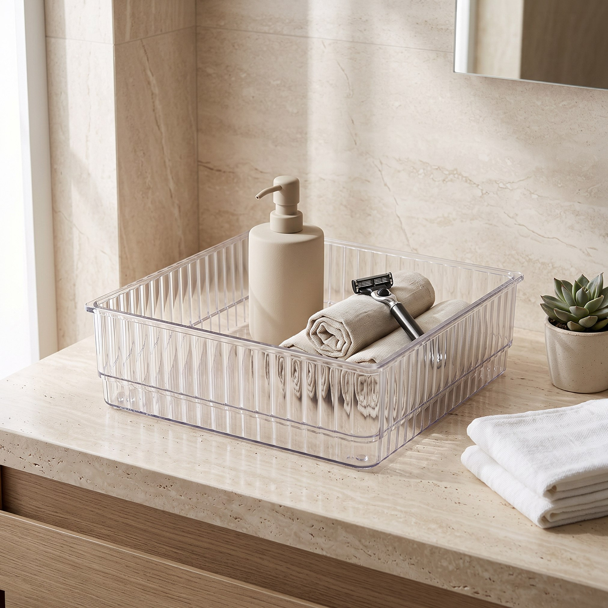 Stria Stackable Drawer Organizer - 16x16x5.3 cm-hbxbedroom-bedroomaccessories-bedroomstorage-image-4