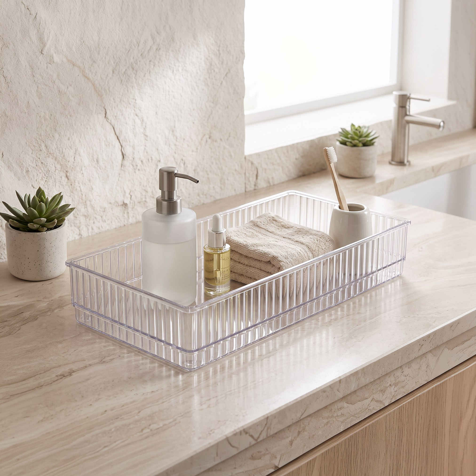 Stria Stackable Drawer Organizer - 40x16x5.3 cm-hbxbedroom-bedroomaccessories-bedroomstorage-image-4
