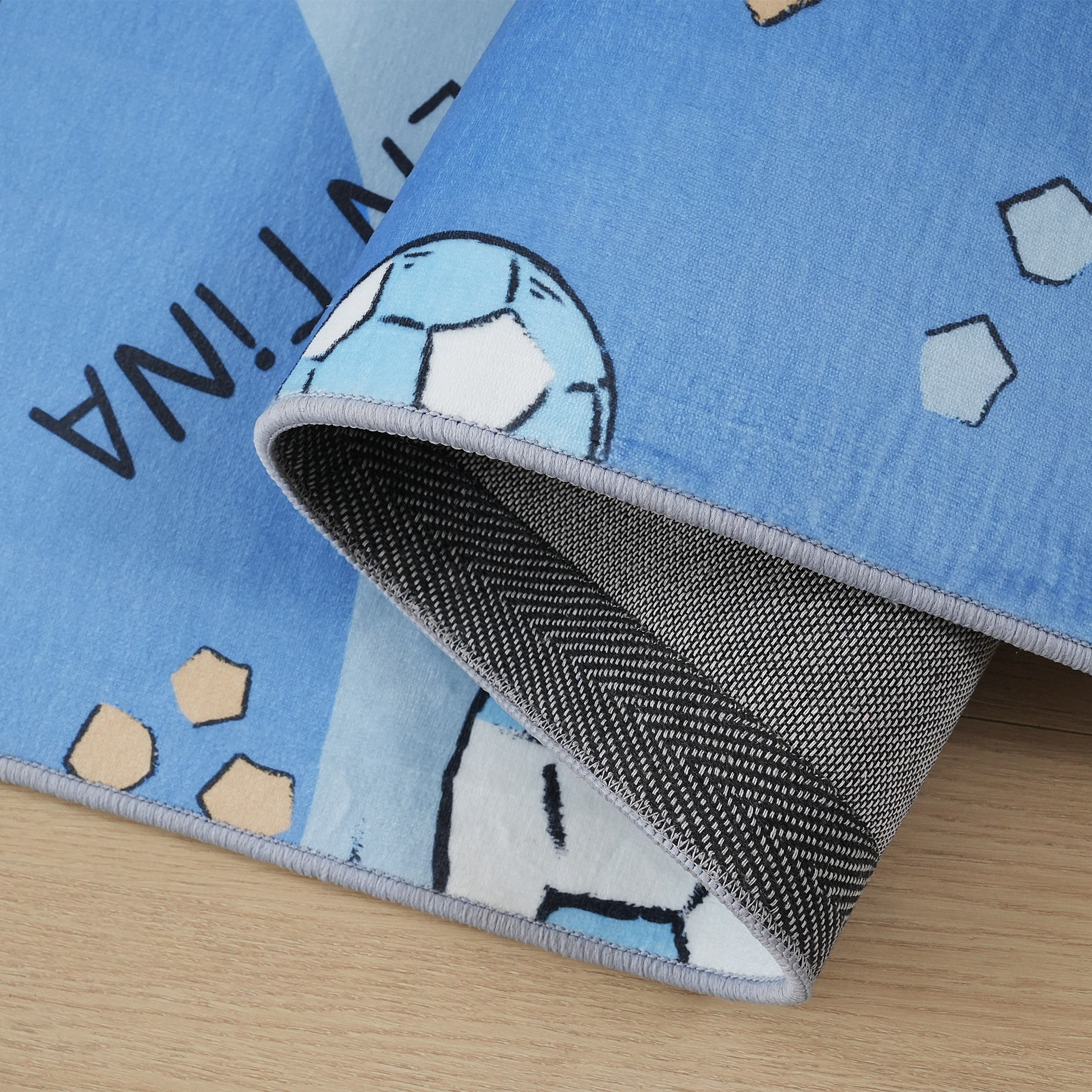 Tom Ben Football Printed Flannel Rug - 110x160 cm-hbxdecorandfurnishings-floorcoverings-rugs-image-2