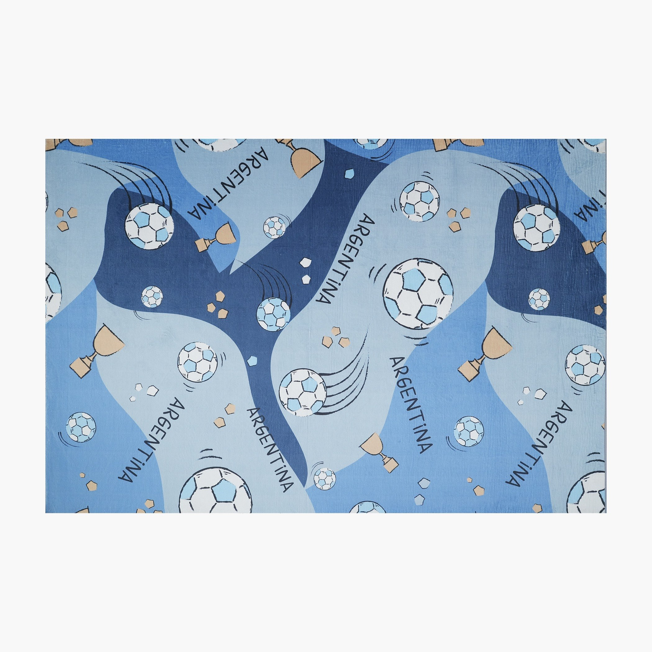 Tom Ben Football Printed Flannel Rug - 110x160 cm-hbxdecorandfurnishings-floorcoverings-rugs-image-5