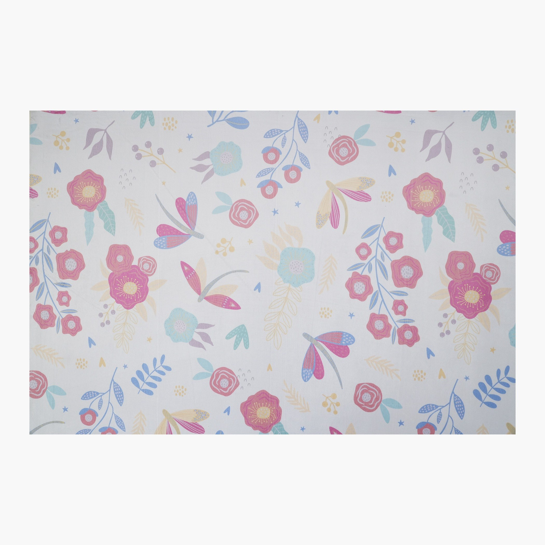 Ivy Ben Garden Bloom Printed Flannel Rug - 110x160 cm-hbxdecorandfurnishings-floorcoverings-rugs-image-5