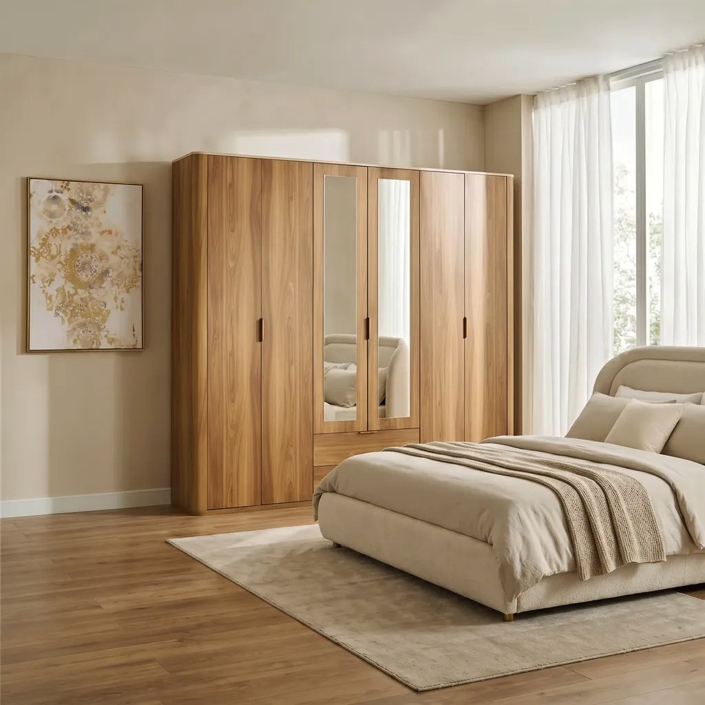 Estonia 6-Door Wardrobe with 2 Drawers and Mirrors-hbxfurniture-wardrobes-image-8