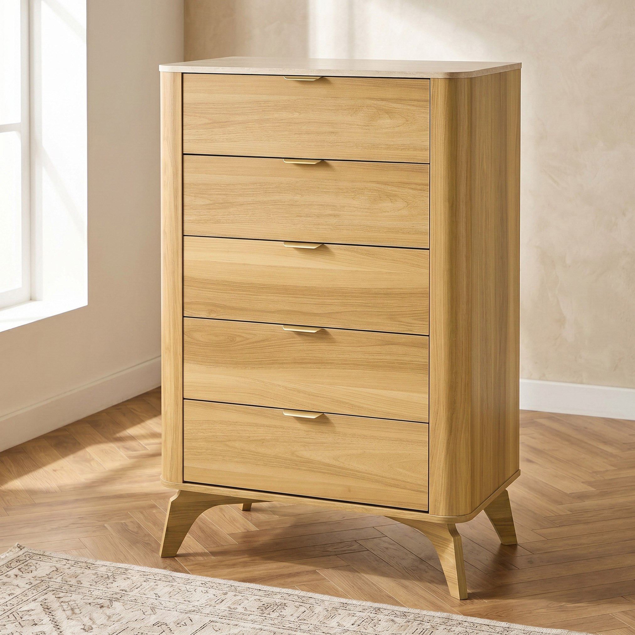 Estonia Chest of 5-Drawers-hbxfurniture-dressersandchests-chestofdrawers-image-1