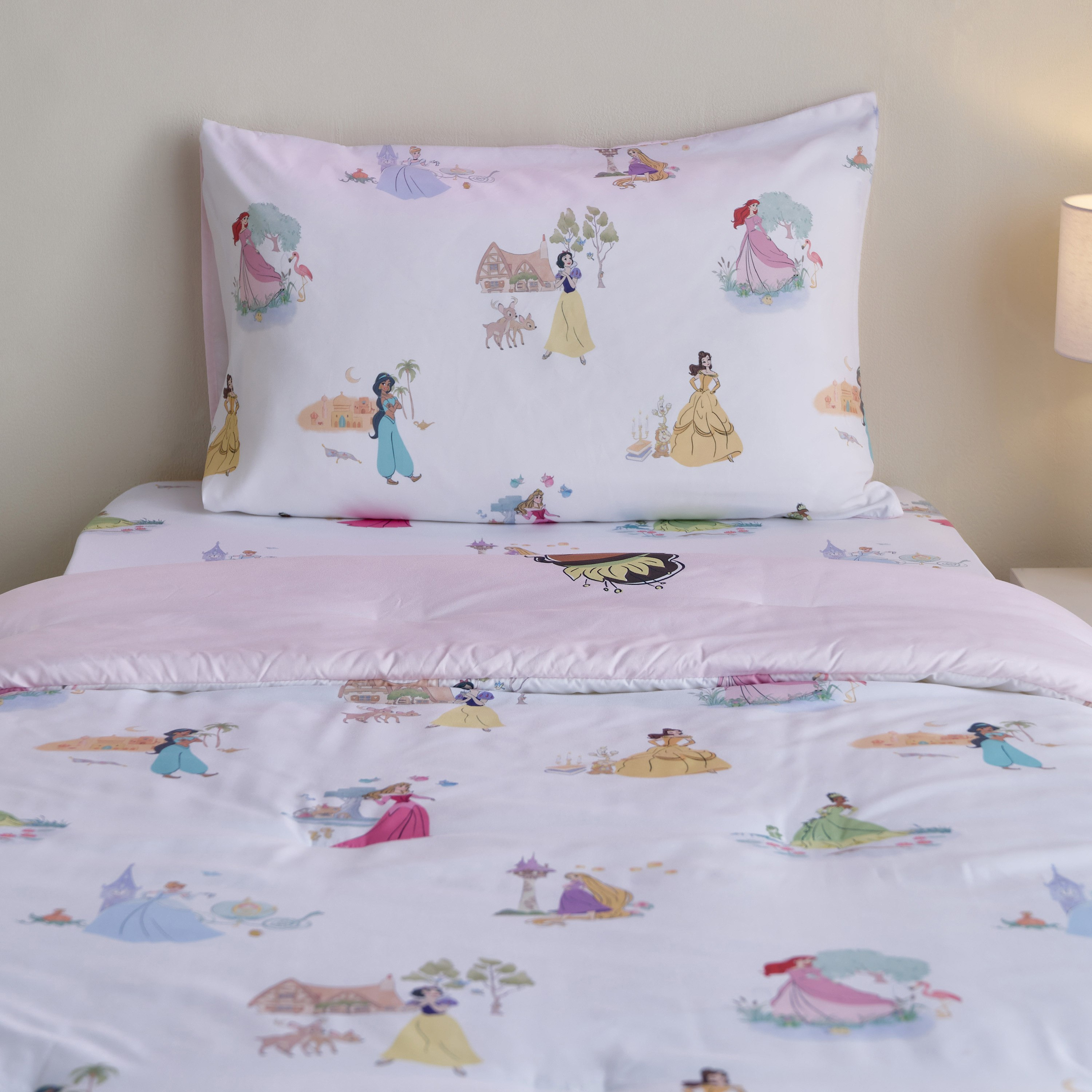 Disney Princess Microfiber BIAB 3-Piece Single Comforter Sheet Set - 135x220 cm-hbxkidsandyouth-beddingandfurnishings-comfortersets-image-3