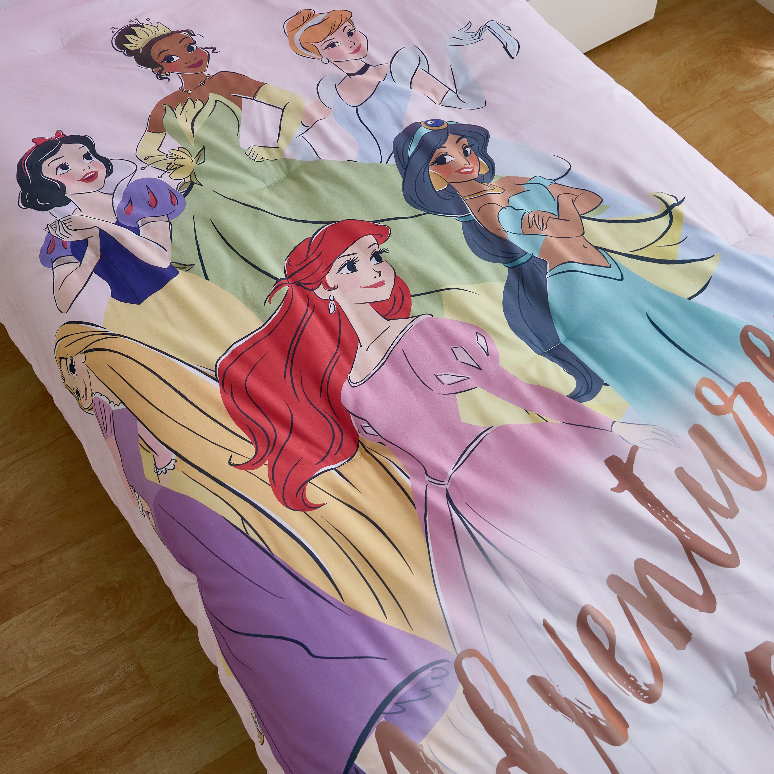 Disney Princess Microfiber BIAB 3-Piece Single Comforter Sheet Set - 135x220 cm-hbxkidsandyouth-beddingandfurnishings-comfortersets-image-5