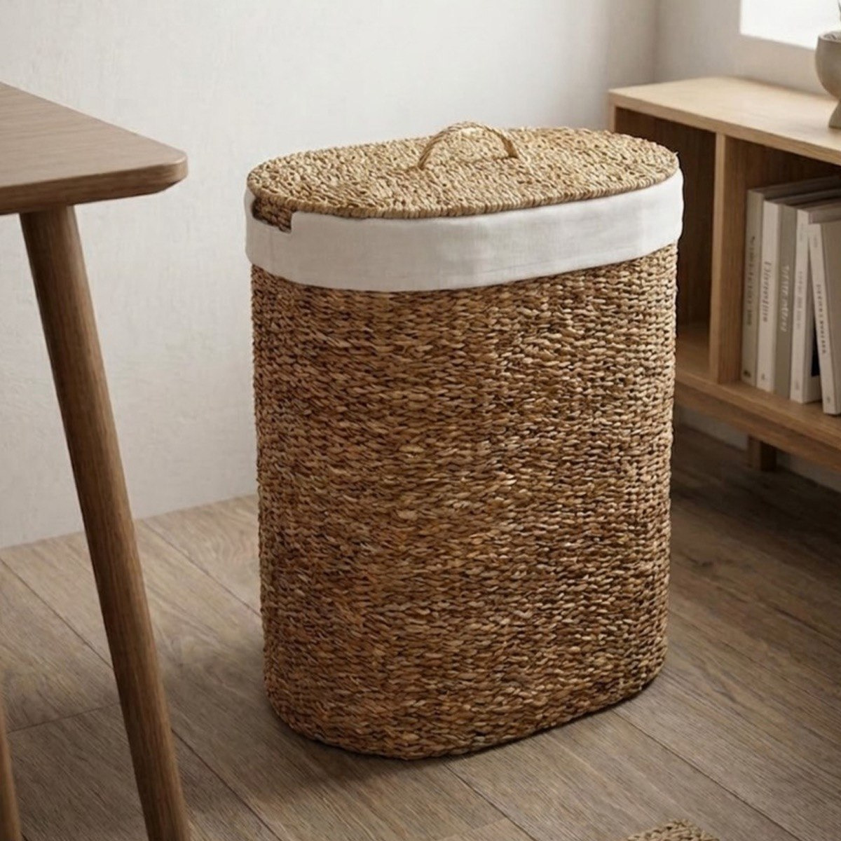 Naturaloom Laundry Hamper with Liner - 50x30x54 cm-hbxbathroom-bathroomstorage-laundryhampers-image-1