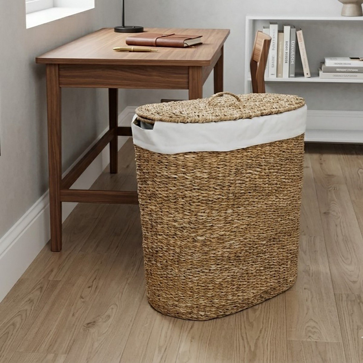 Naturaloom Laundry Hamper with Liner - 50x30x54 cm-hbxbathroom-bathroomstorage-laundryhampers-image-2